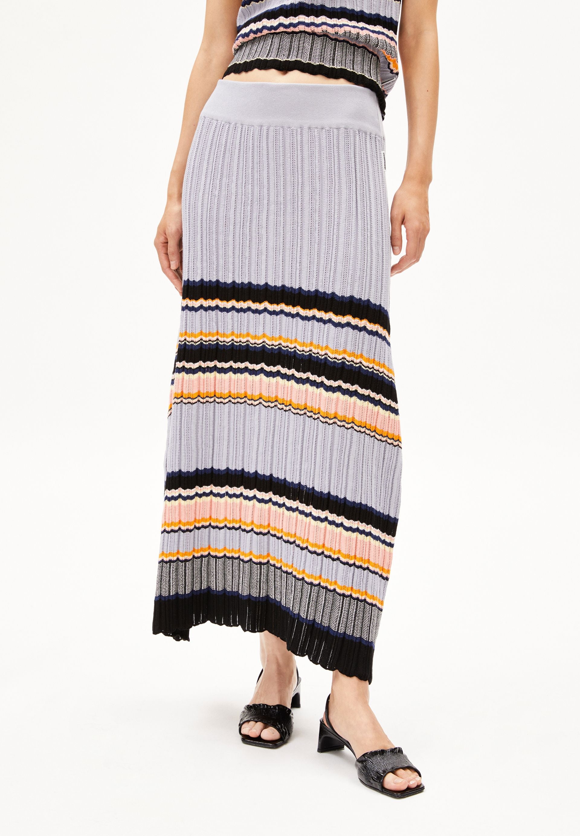 .at 高野洸 Stripe Jacquard Knit Long Skirt at 高野洸 Stripe Jacquard Knit Long Skirt