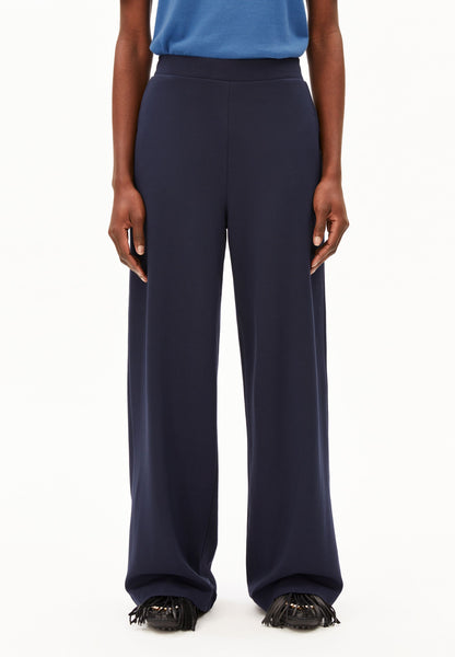 OVY W005「polyester pant」/ M Wide-Leg Drawstring Pants - Gray/pinstriped - Ladies | H&M US