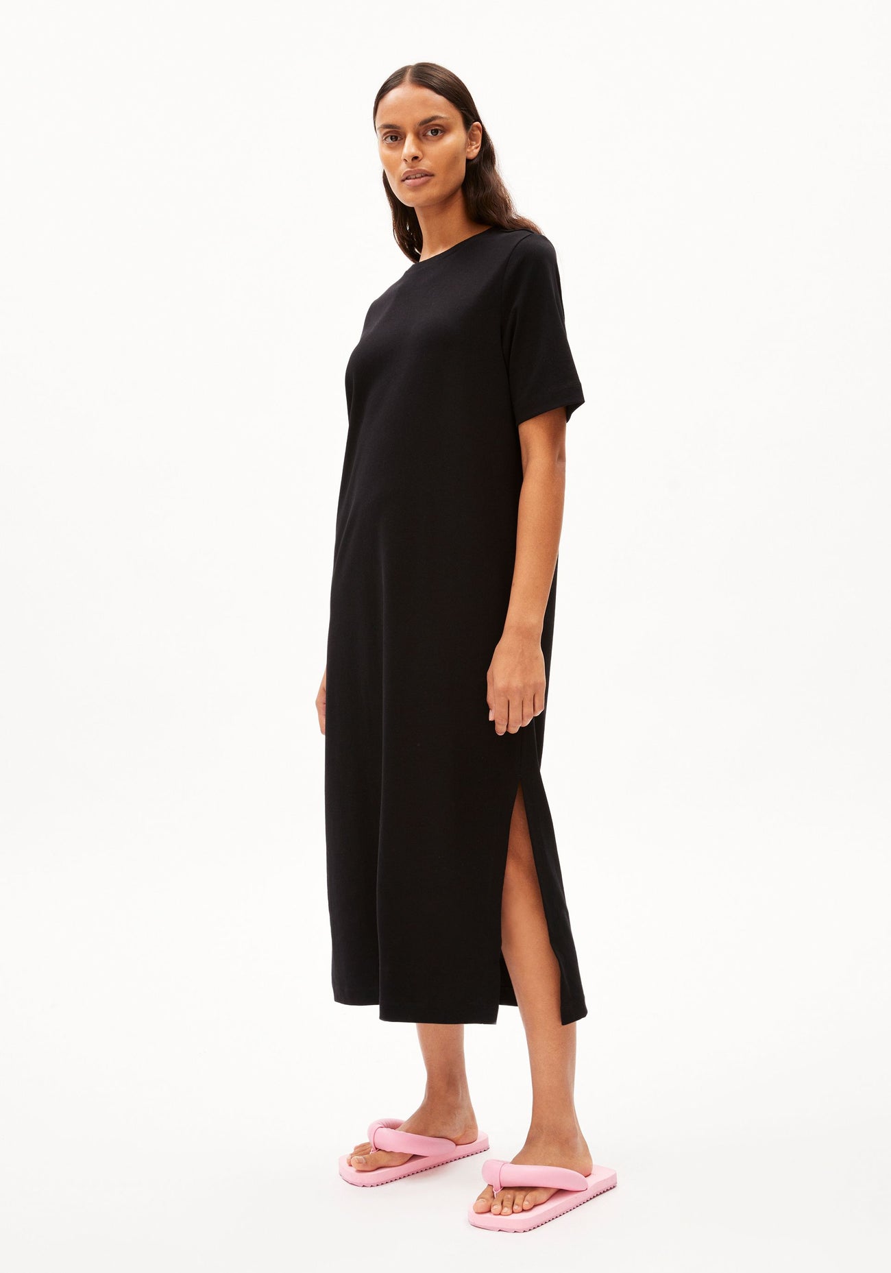 XELINAA JERSEY MIDI DRESS for women in black