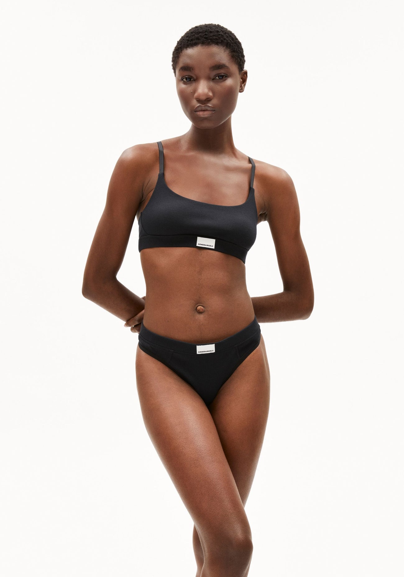 TOVAA RIB BRALETTE for women in black