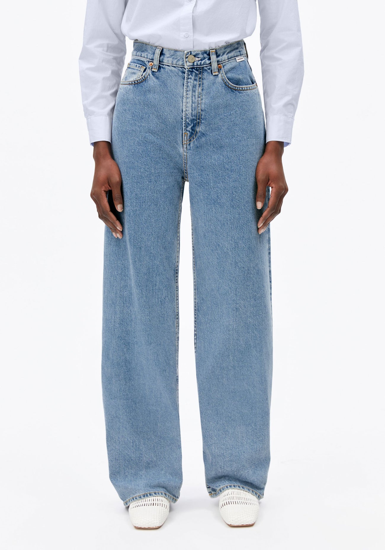 ENIJAA HIGH WAIST WIDE JEAN for women in blue