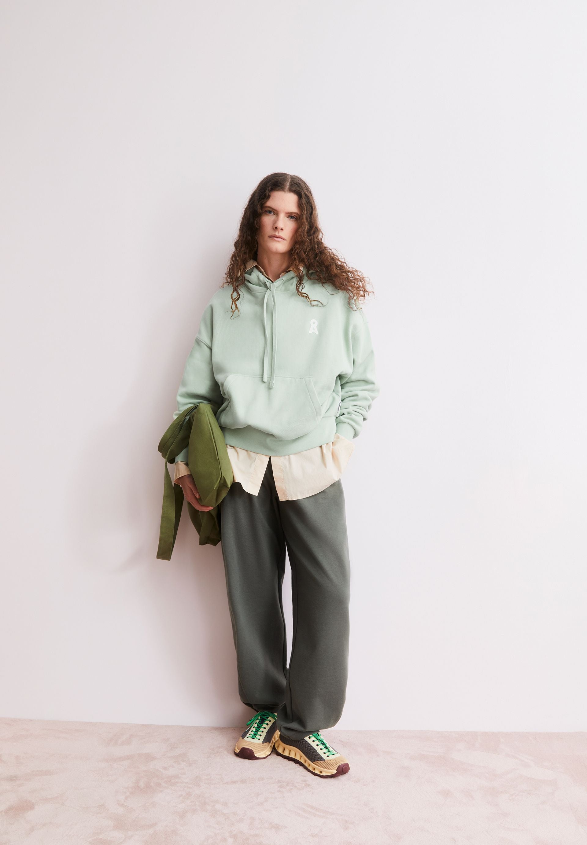Pull en maille vert bouteille en coton bio et laine bio - hinaa femme Pull en maille vert bouteille en coton bio et laine bio - hinaa femme