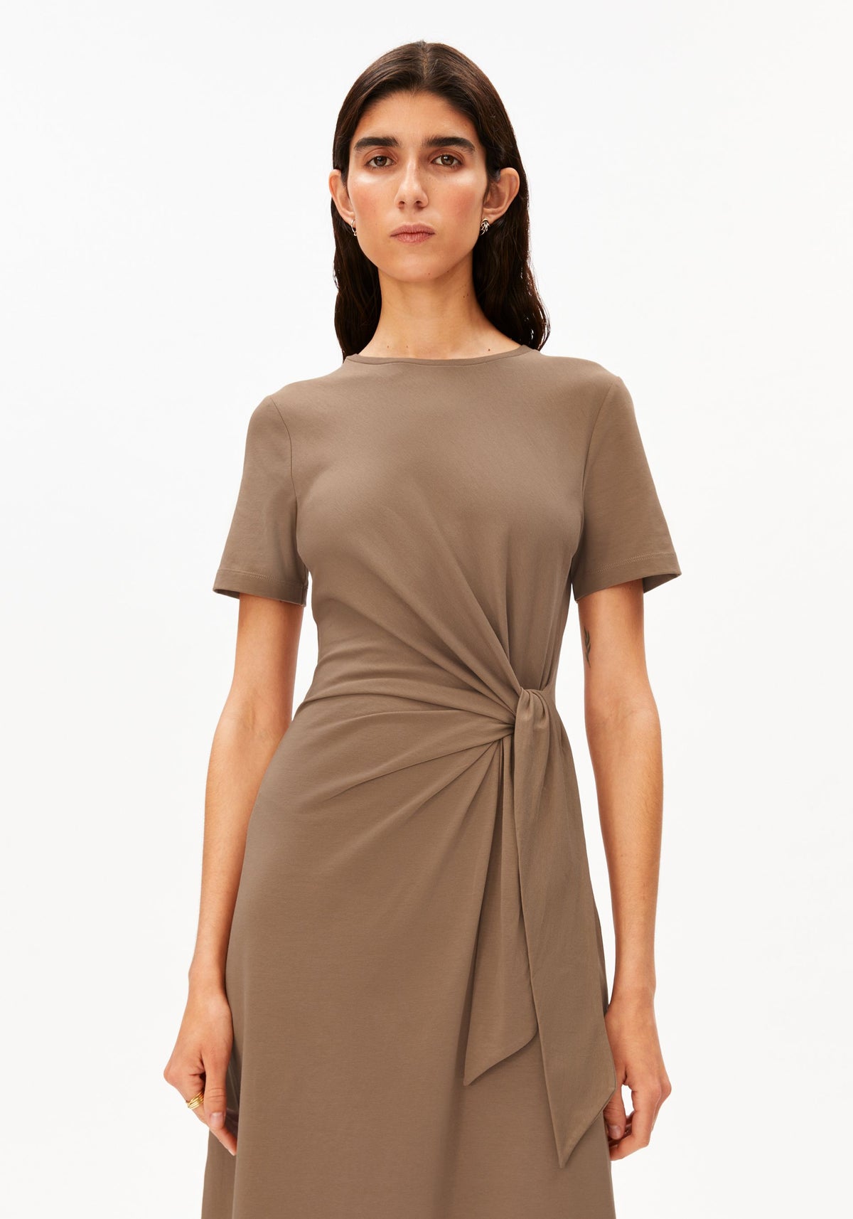 JELTAA JERSEY DRESS for women in brown