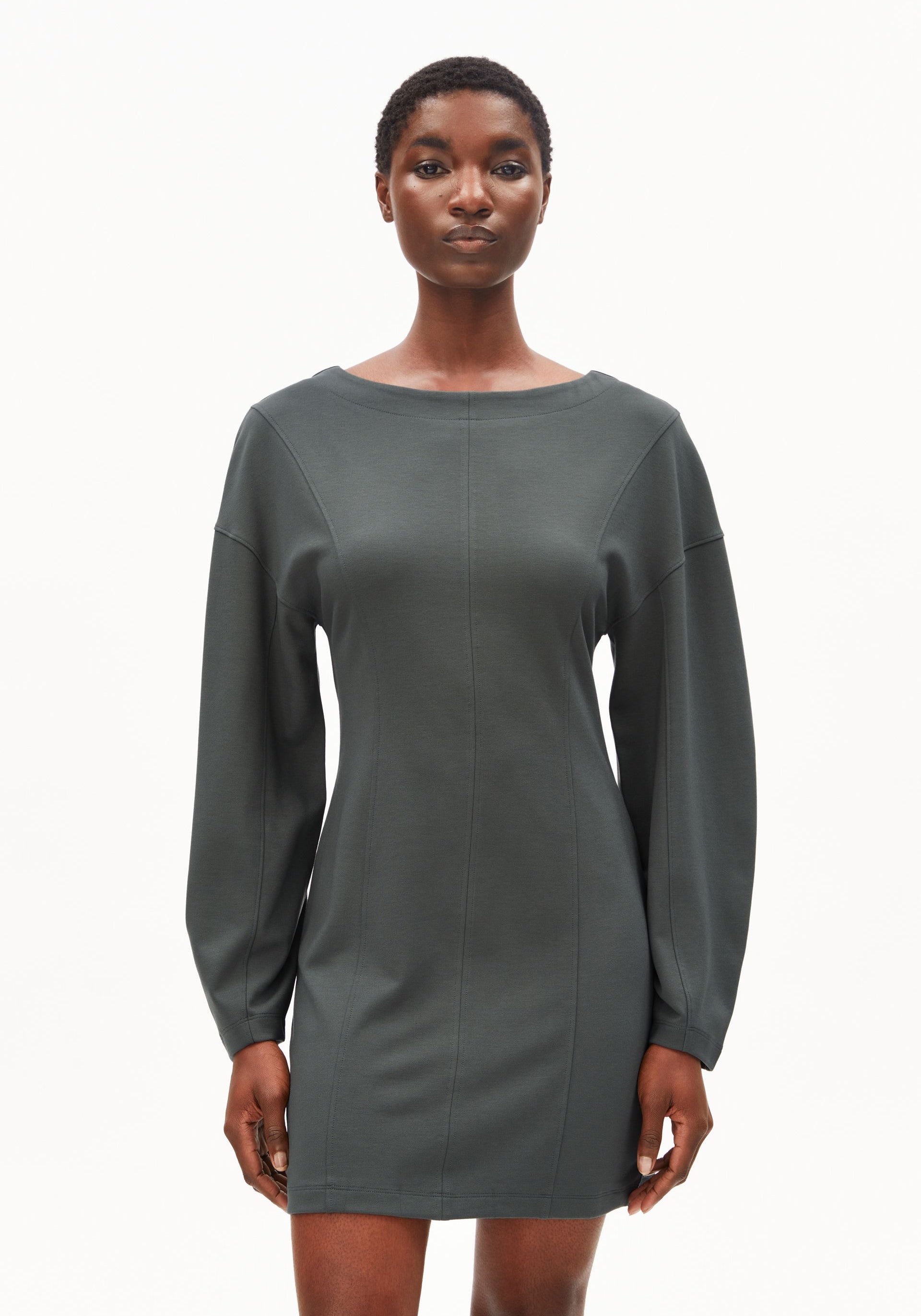 BARREL MINI JERSEY DRESS for women in grey BARREL MINI JERSEY DRESS for women in grey