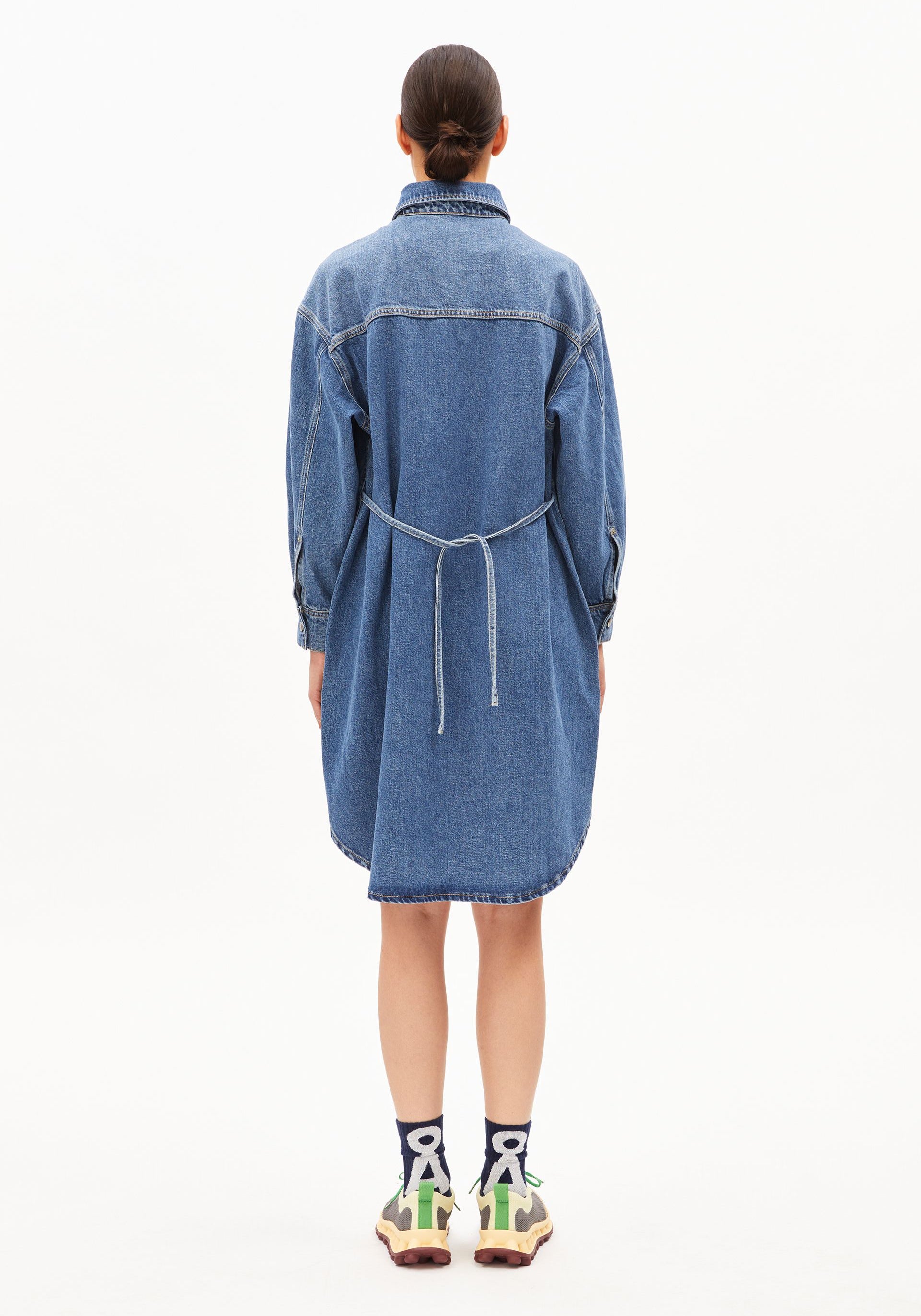 oversized chambray shirt dress Women's Oversized Denim Shirtdress Wash Lab washlabshop