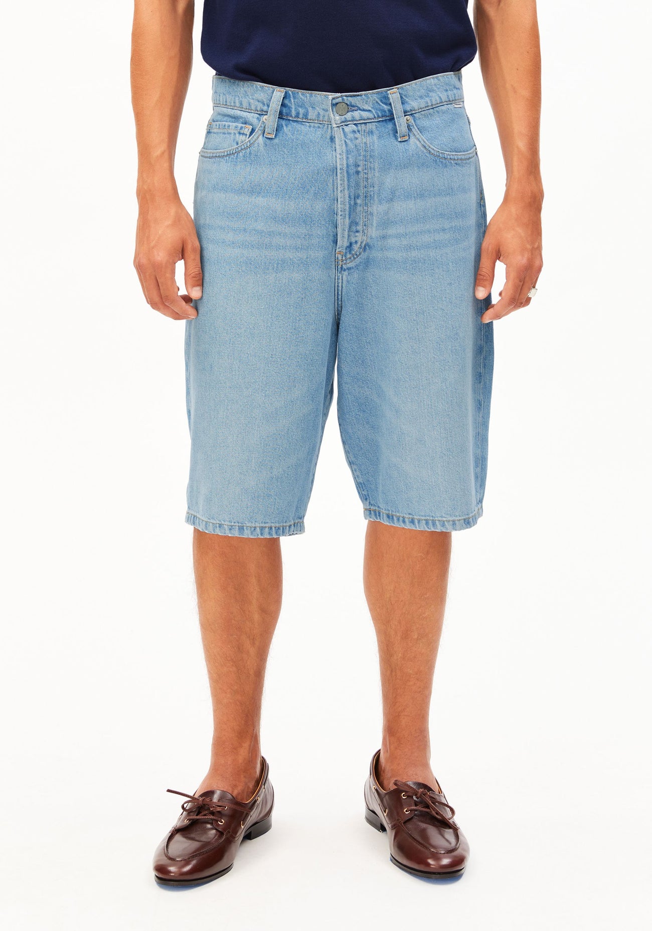 BAGGY DENIM SHORT for men in black