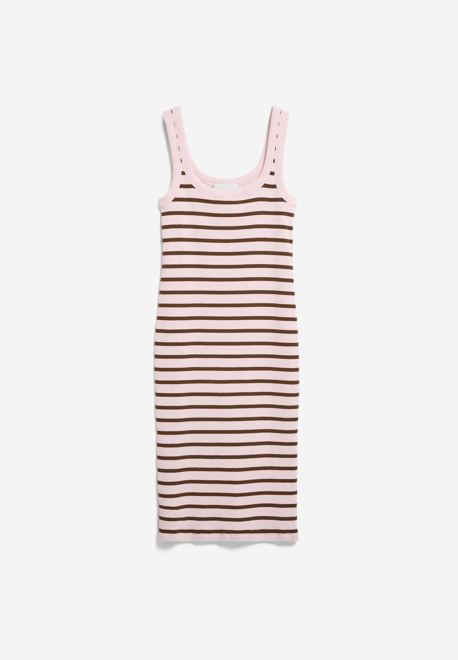 TANK TOP RIB STRIPE DRESS for women in multicolored