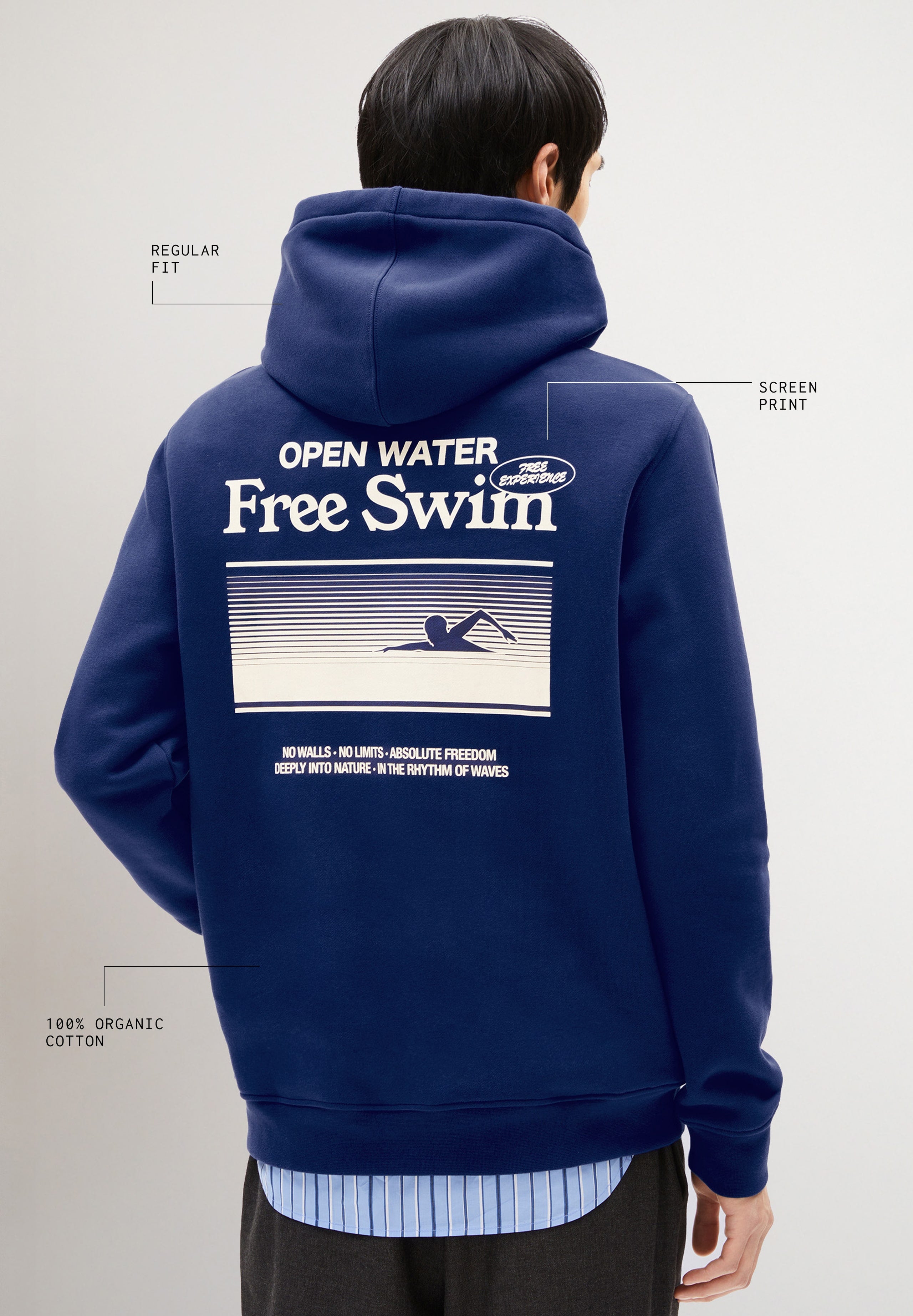 Sweatshirt mit Print auf der Rückseite