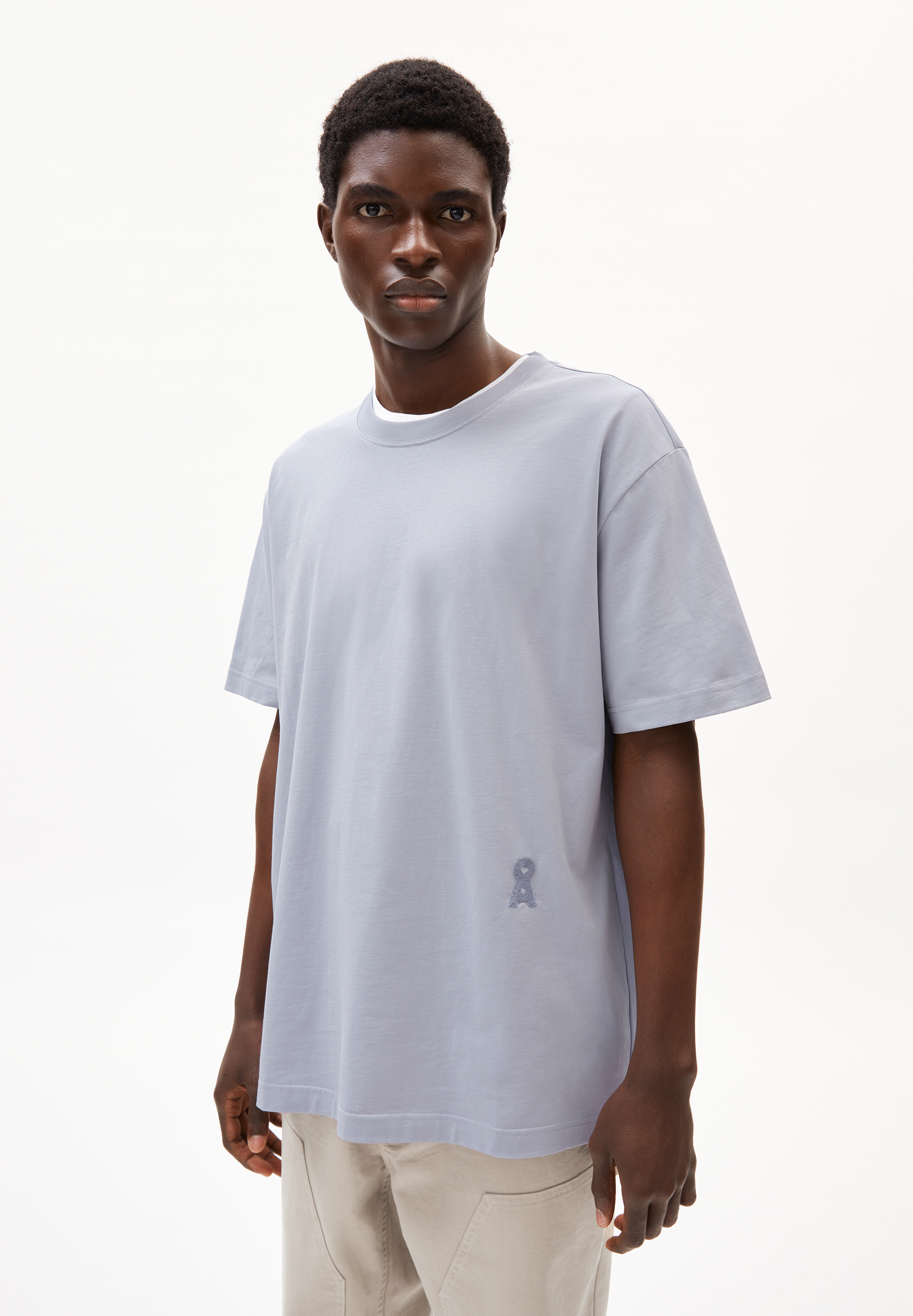 AADRU - Männer Oversized Fit T-Shirt - grau