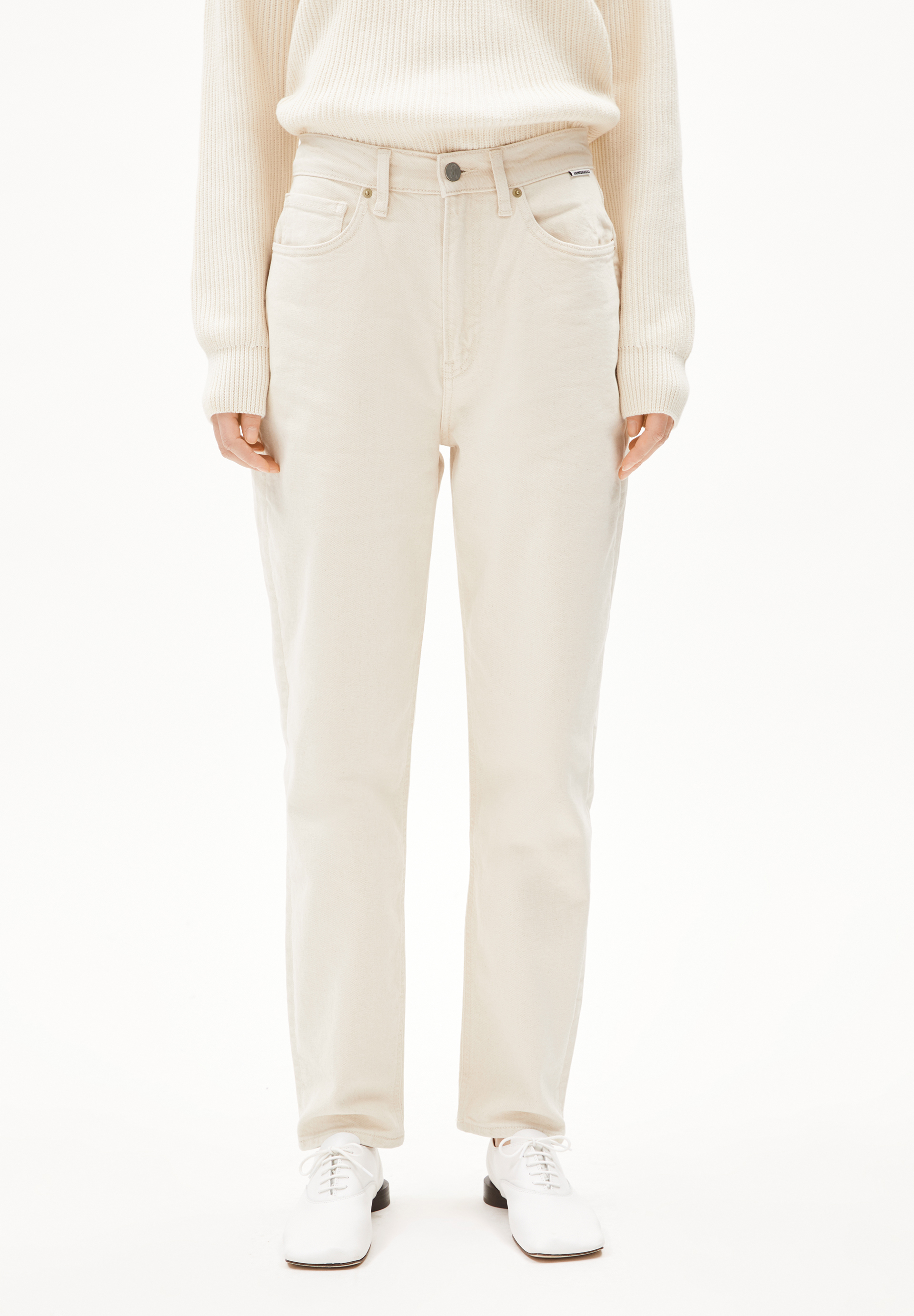 MAIRAA - Frauen Mom Fit Jeans - beige