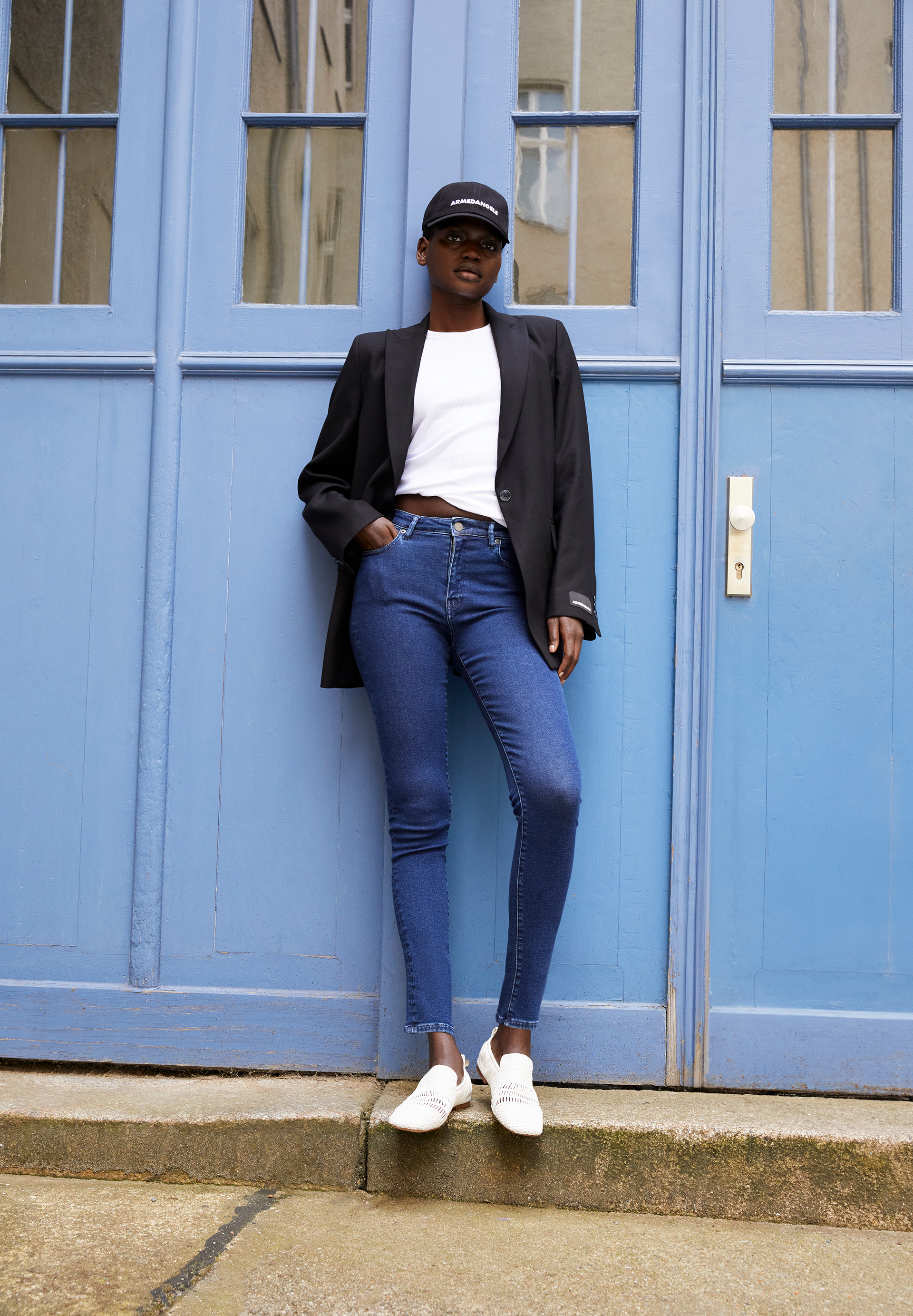 TILLAA Jean skinny taille mi-haute en mélange de coton biologique X-Stretch