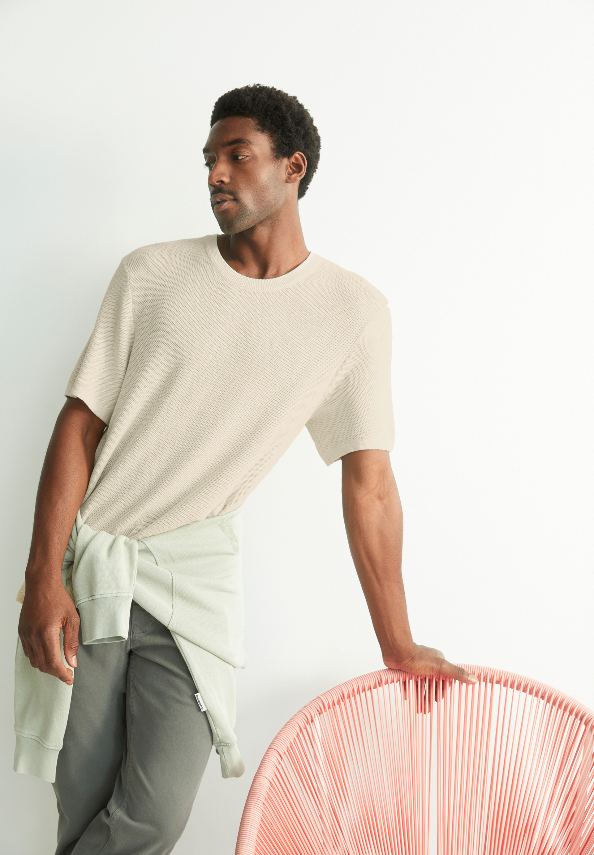 ERWAAN LINO Strickshirt aus Leinen-Mix