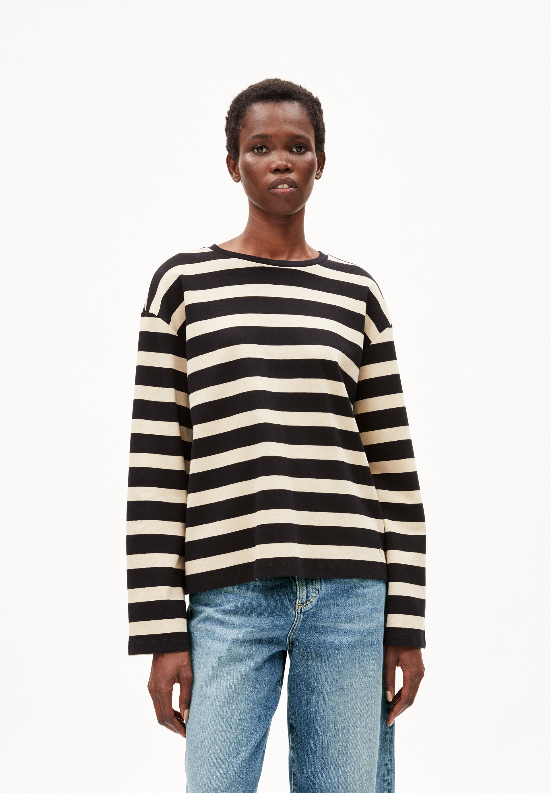 LUPITAA STRIPE Longsleeve Loose Fit aus Bio-Baumwolle