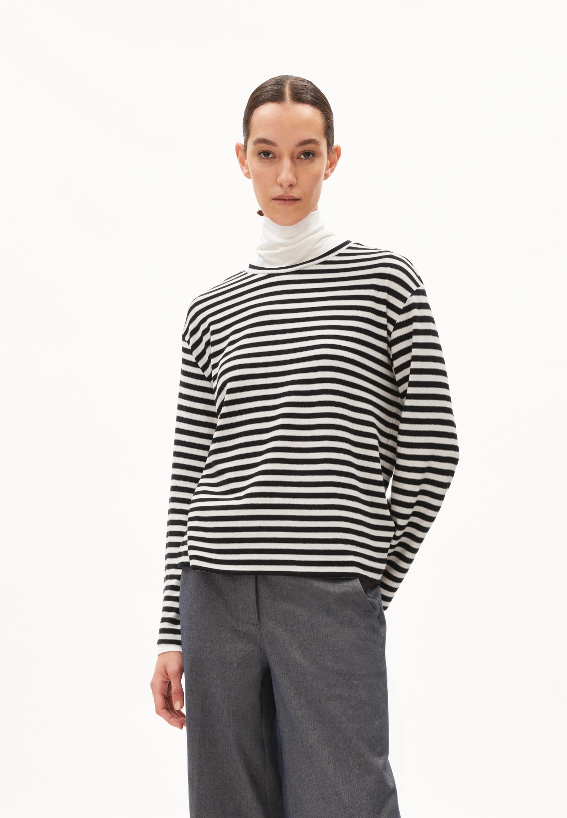 MARYNAA KNITTED STRIPE Longsleeve Loose Fit made of Organic Cotton Mix