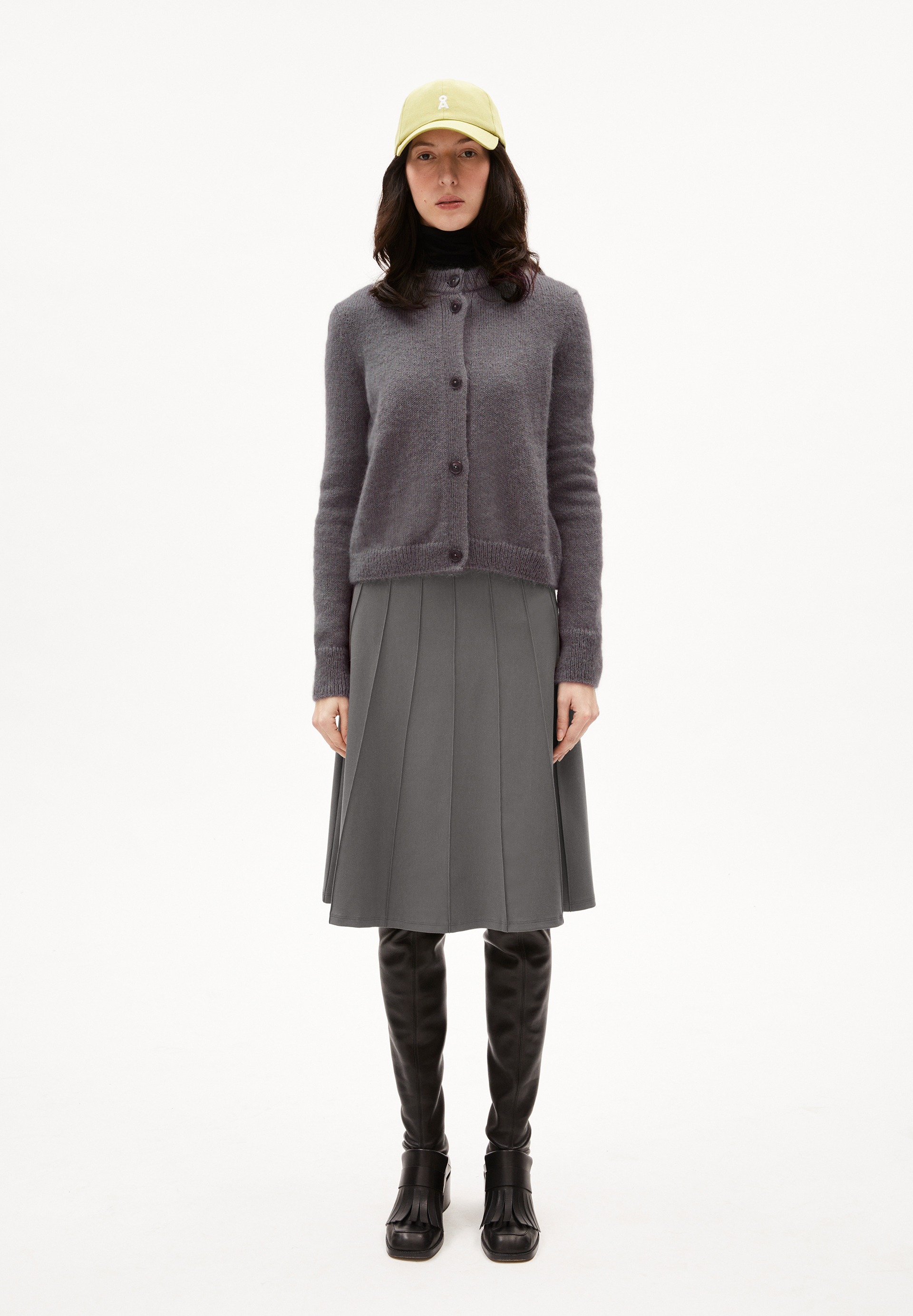 GILAAH MOHAIR Veste en maille coupe standard en laine mohair mélangée