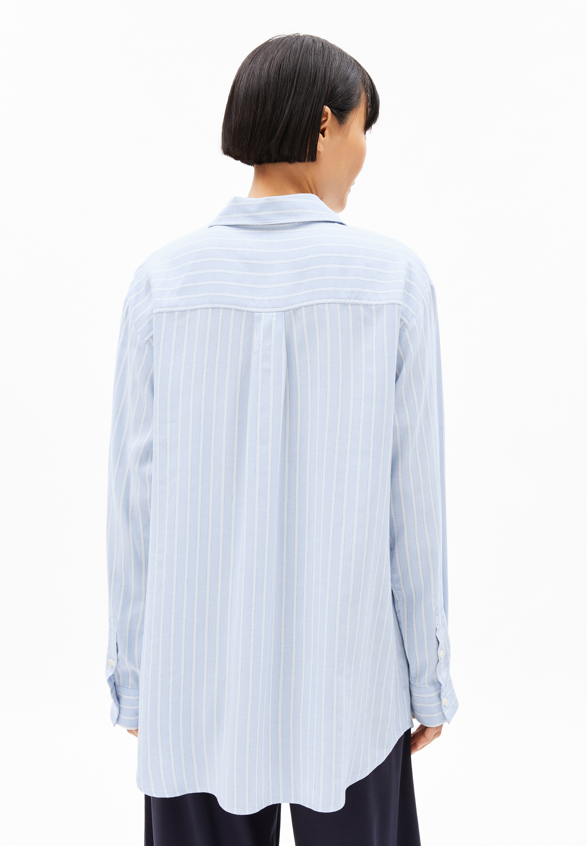MAALGAA LINO STRIPED Blouse en lin mélangé