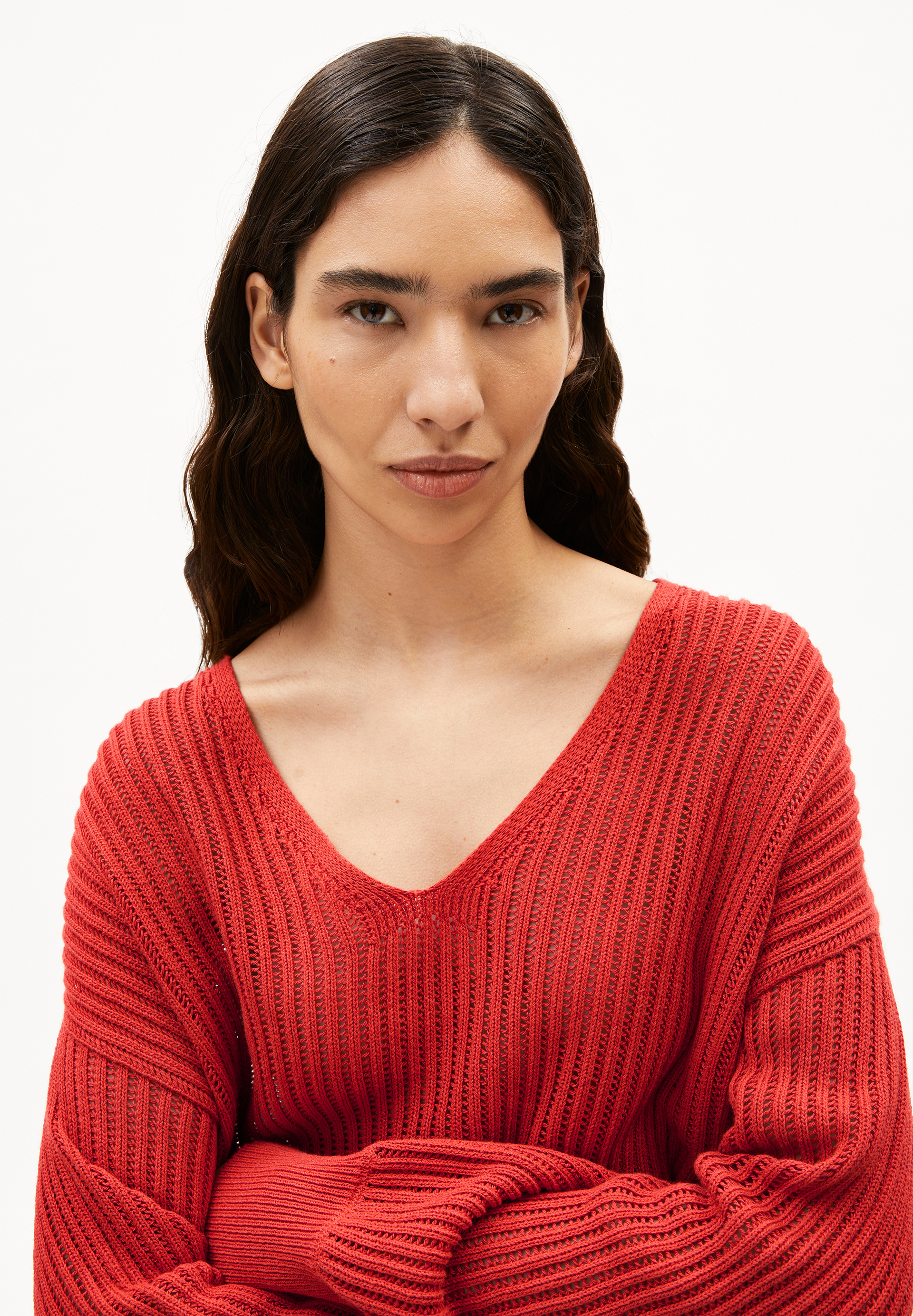 RABEAA CROCHET LINO Sweater made of Linen-Mix