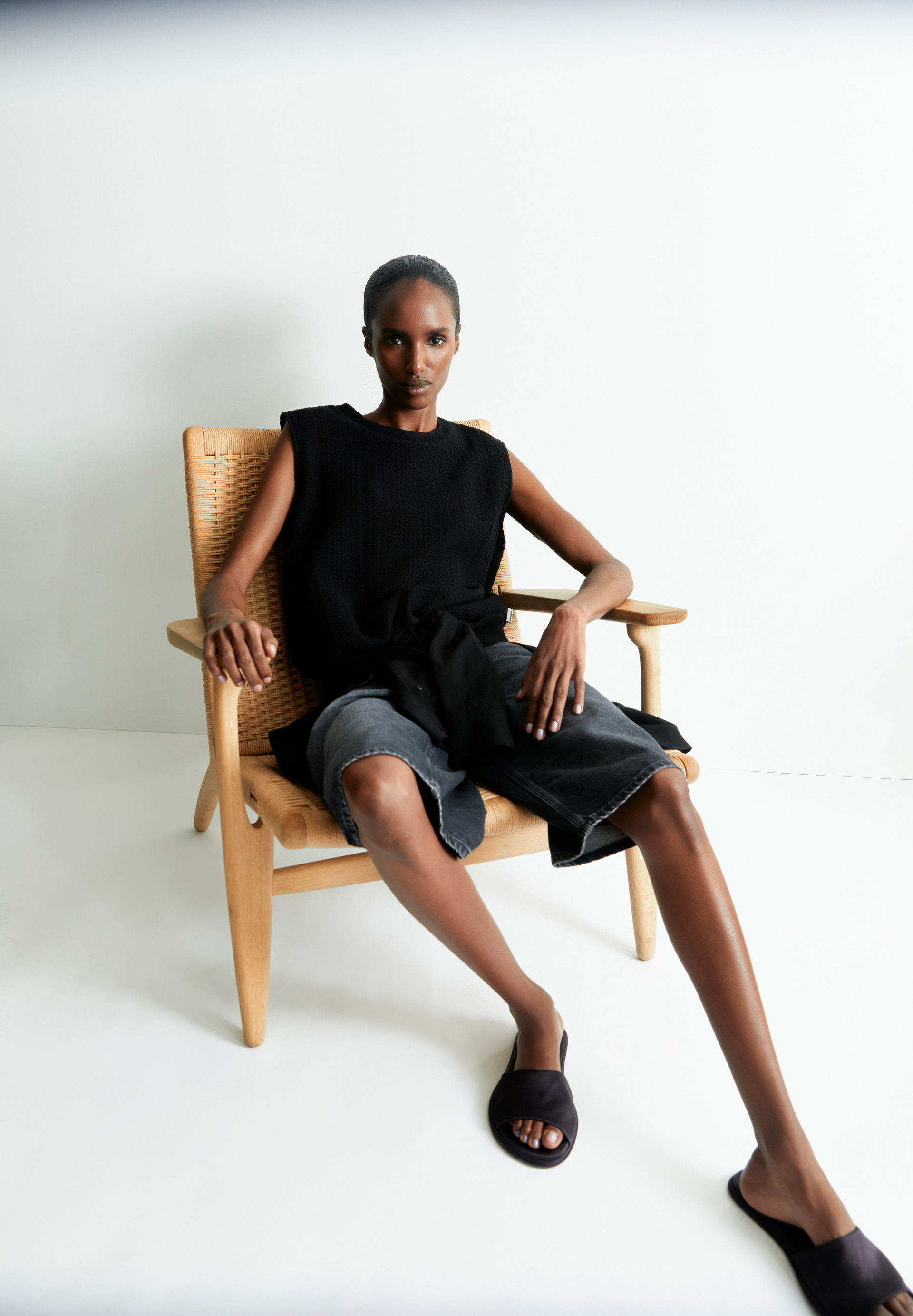 NERAA CRINKLE Top en mélange de coton bio