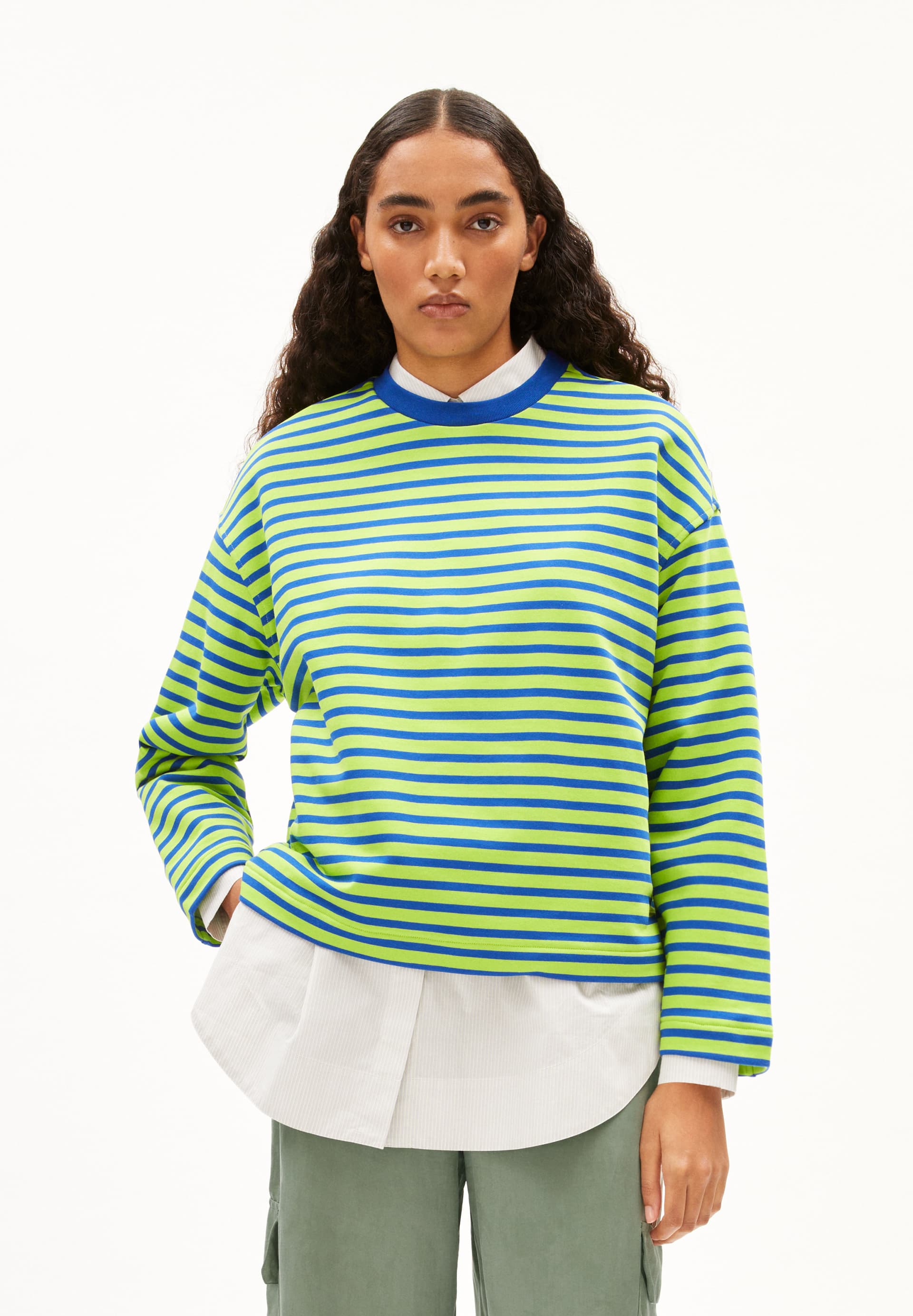 FRANKAA MAARLEN STRIPE Sweatshirt Oversized Fit made of Organic Cotton