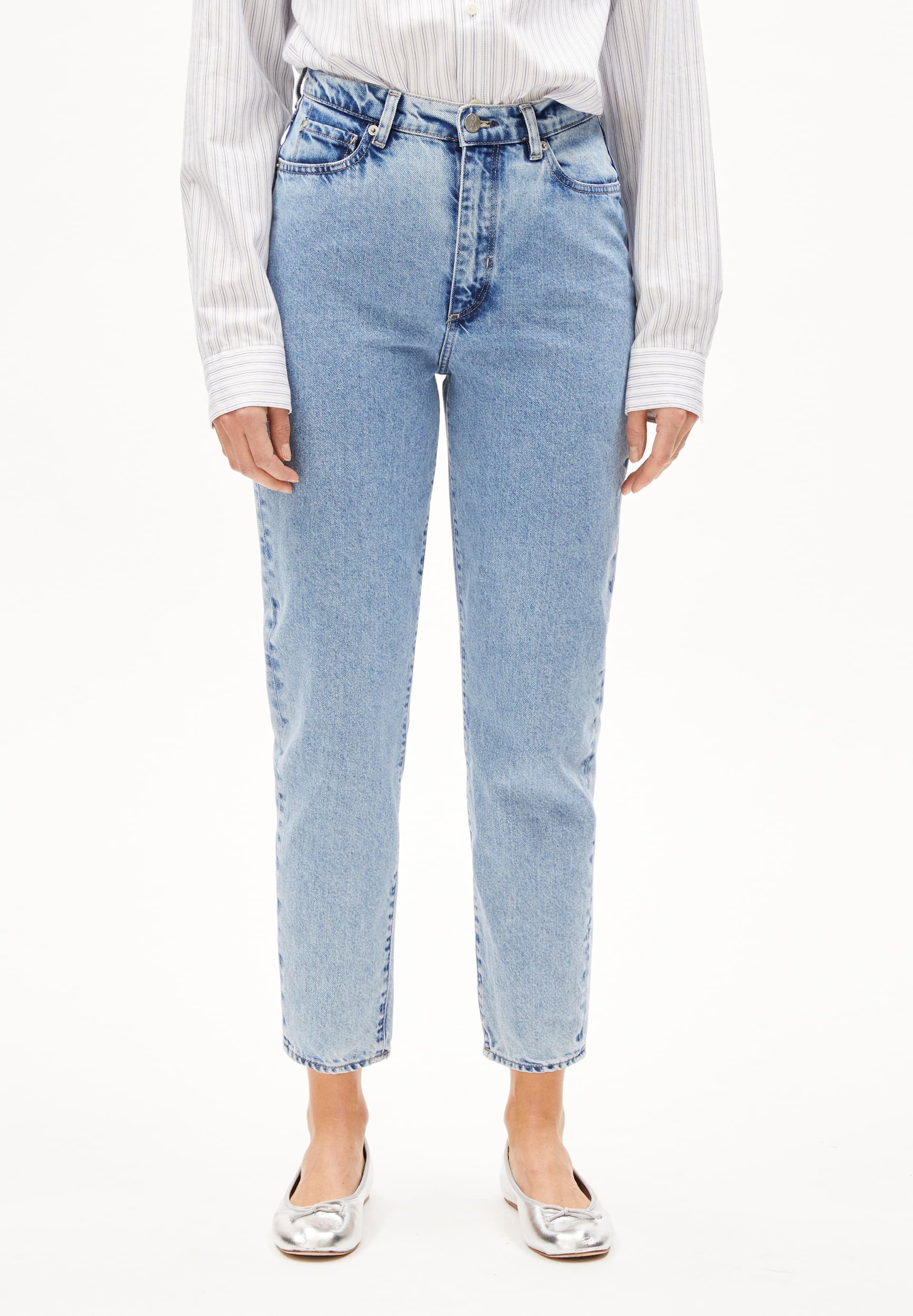 MAIRAA Jeans Mom Fit High Waist Ankle recycled Cotton Non-Stretch