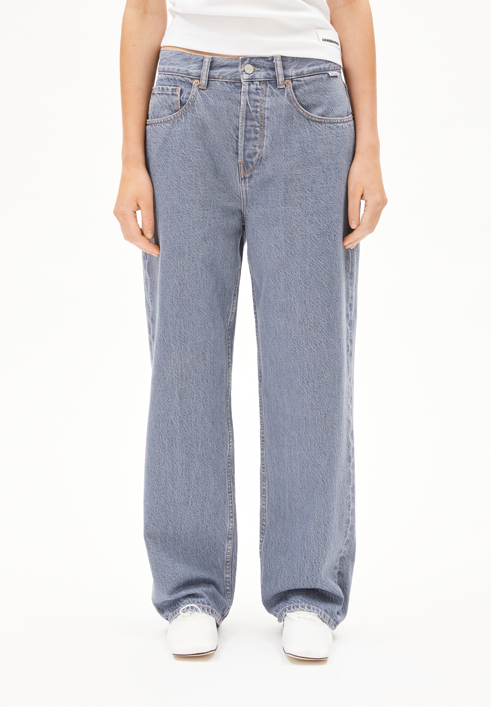 HAAYI Jean baggy en mélange de coton biologique