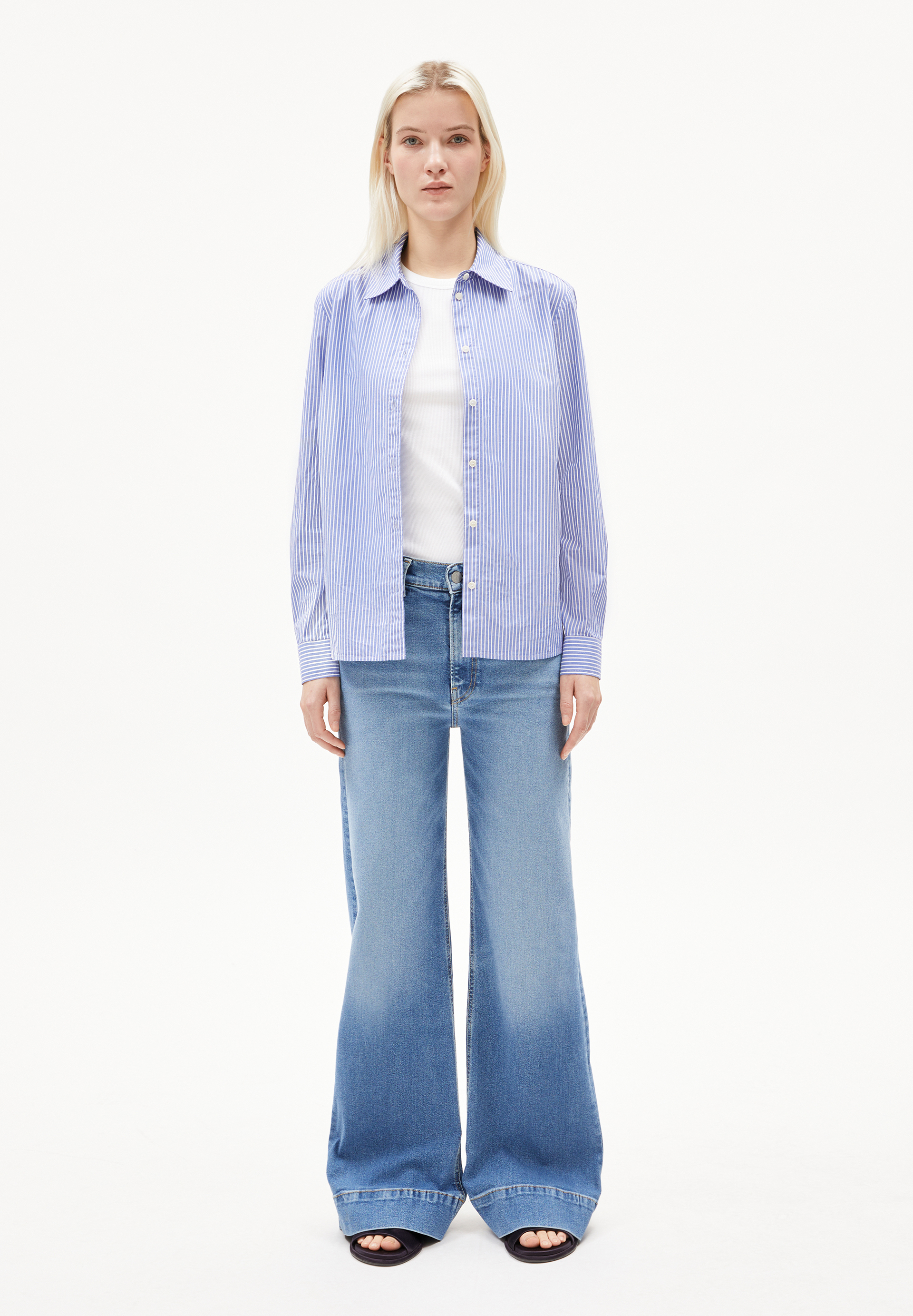 MURLIAA Jean large en mélange de coton recyclé stretch comfort
