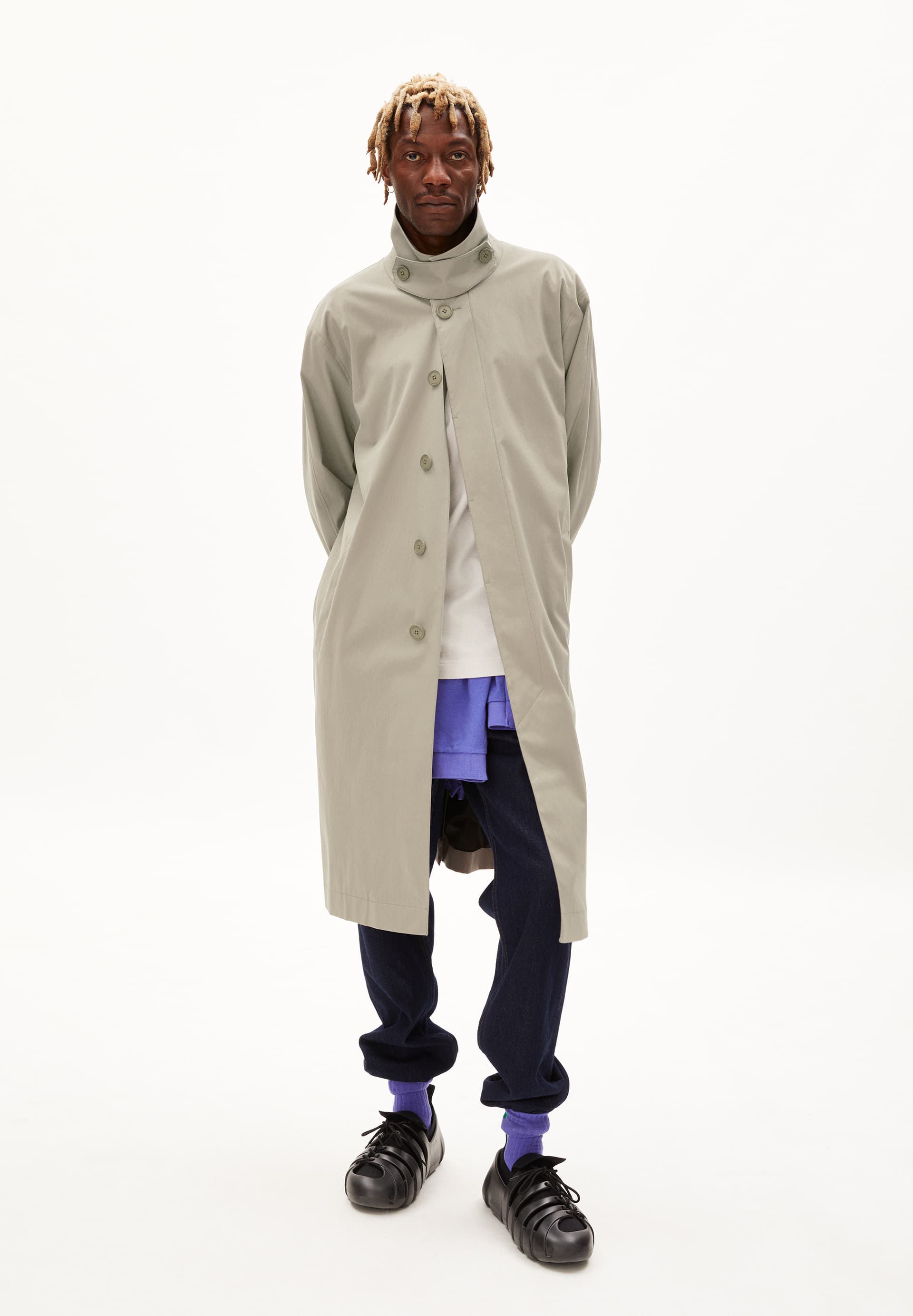 SAARIK Outerwear Mantel Relaxed Fit aus Bio-Baumwolle