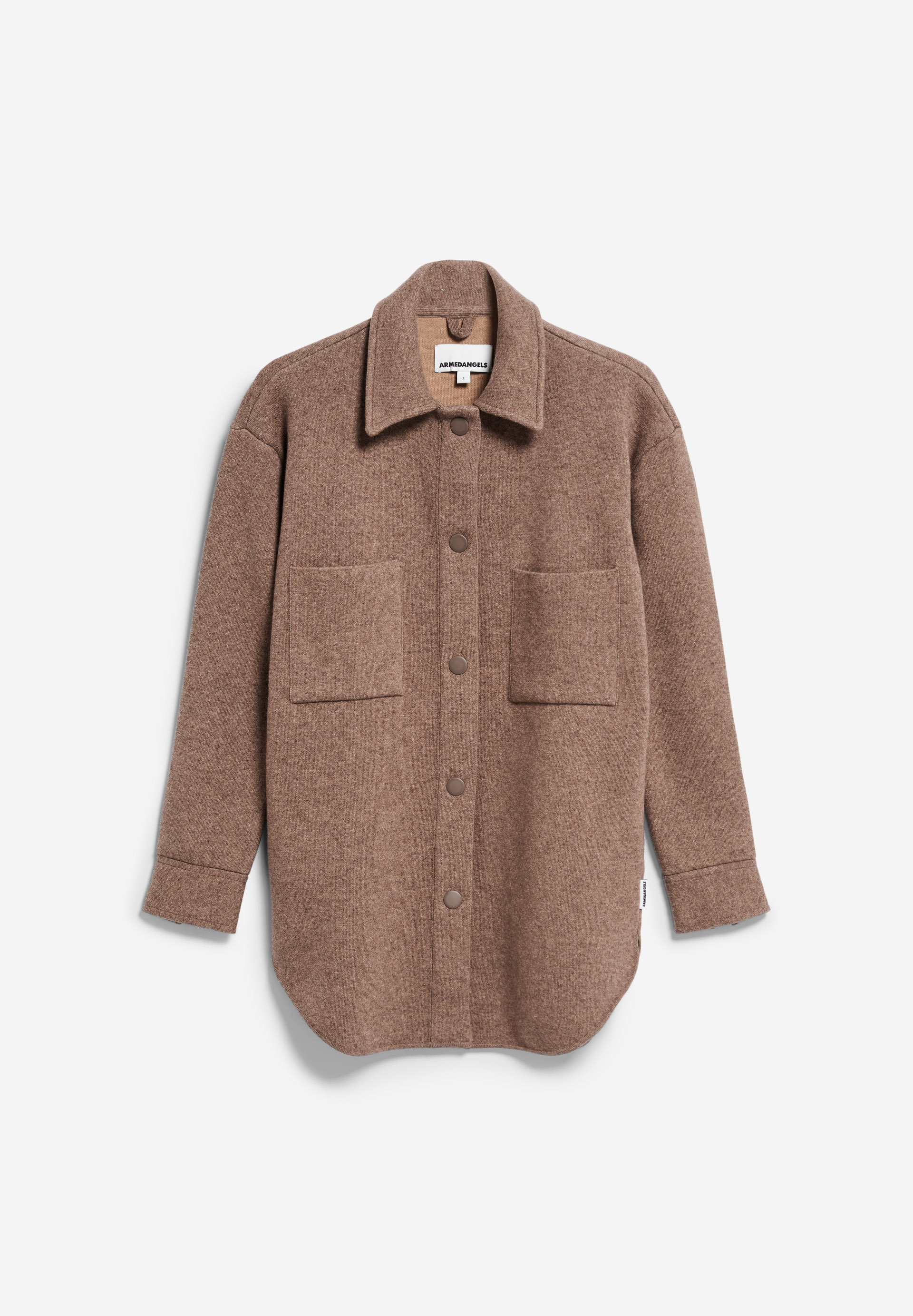 ALMARAA Veste en maille coupe ample en laine bio mélangée