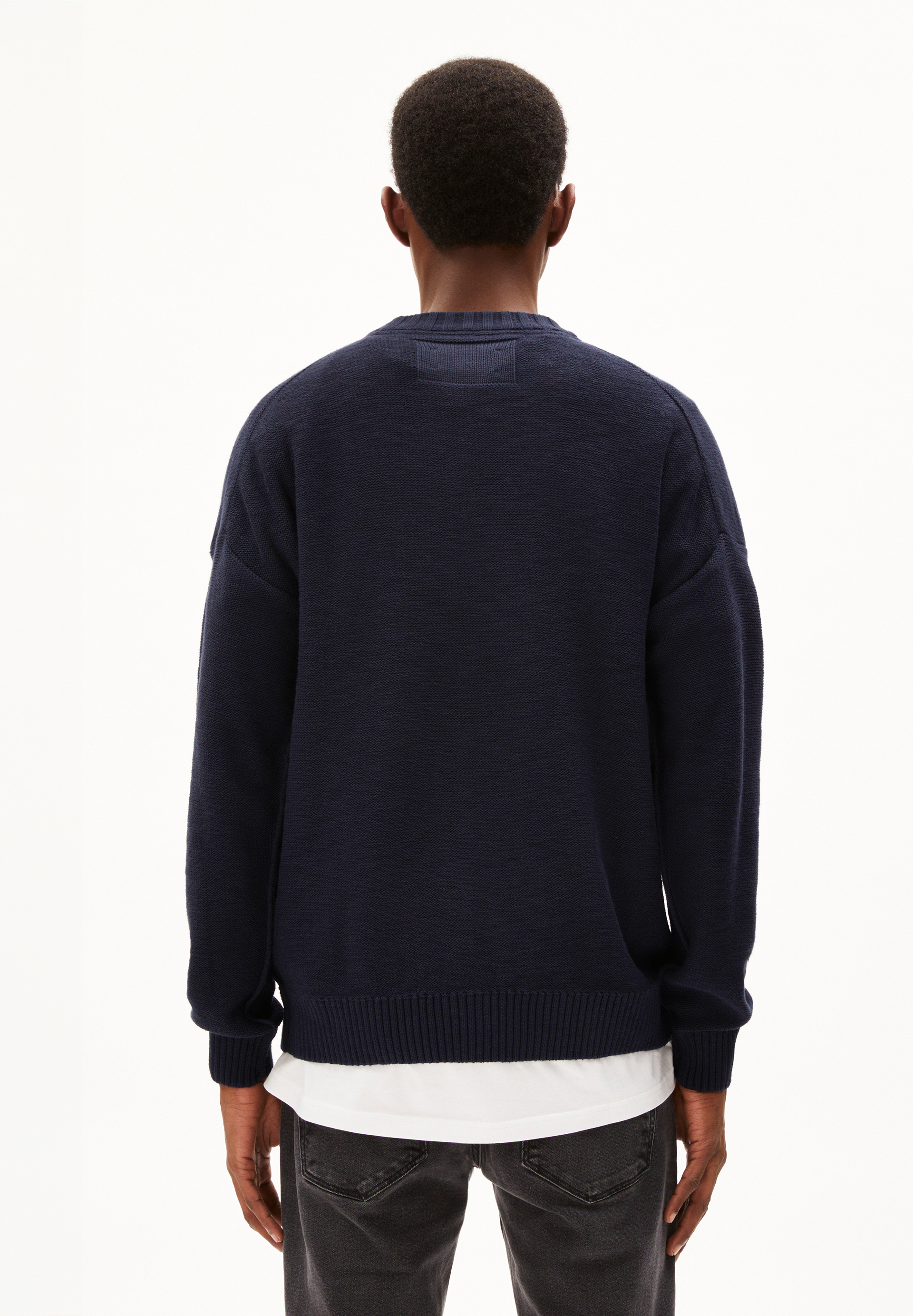 EMAANUELO Pull à coupe décontractée en coton bio