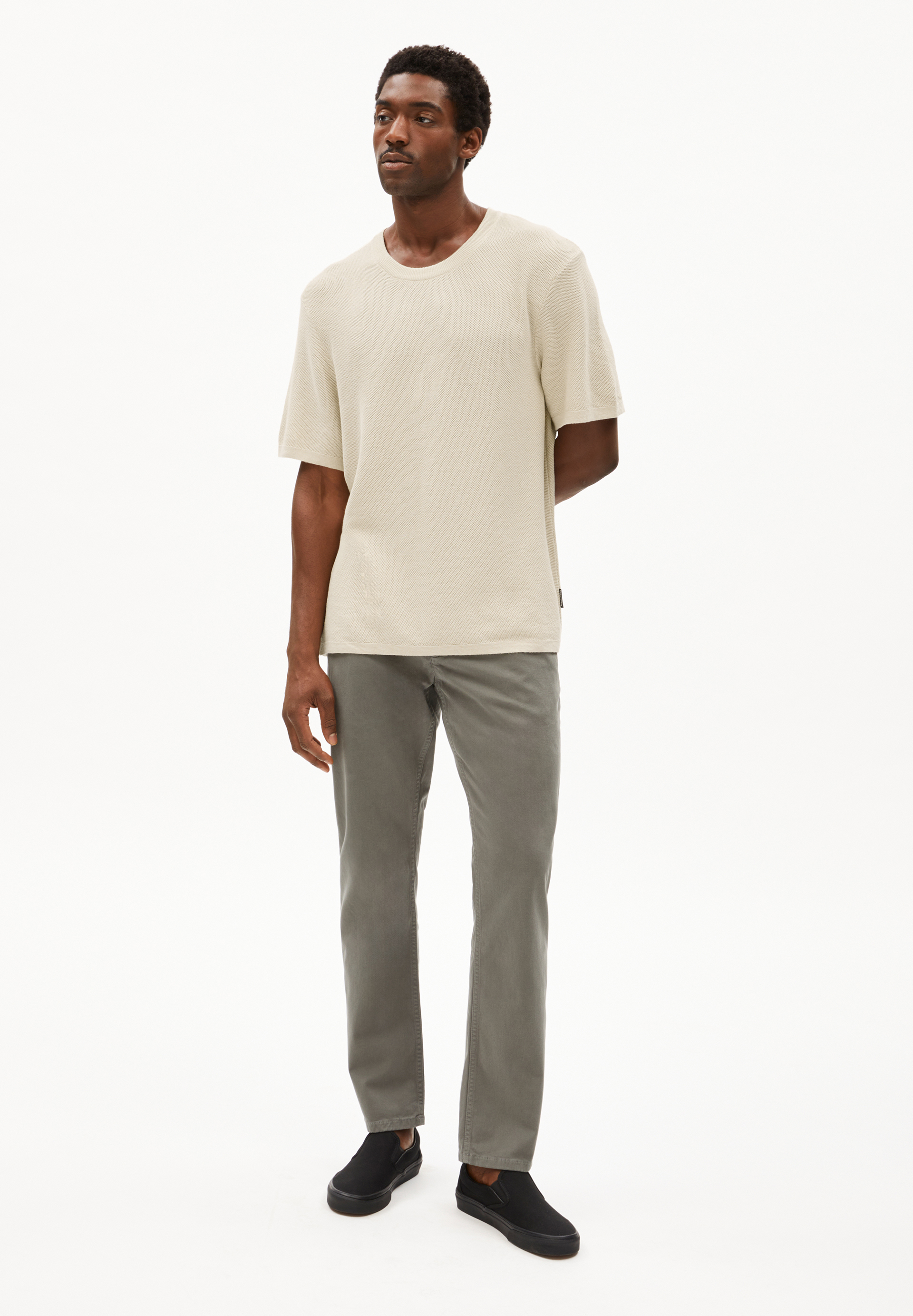 ERWAAN LINO Strickshirt aus Leinen-Mix