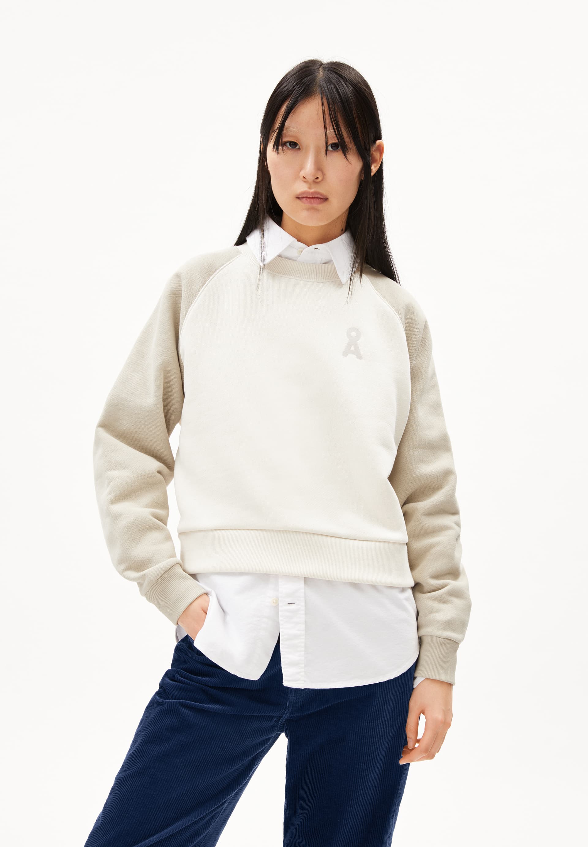 AALLY GAL COLORBLOCK Sweatshirt Regular Fit aus Bio-Baumwolle