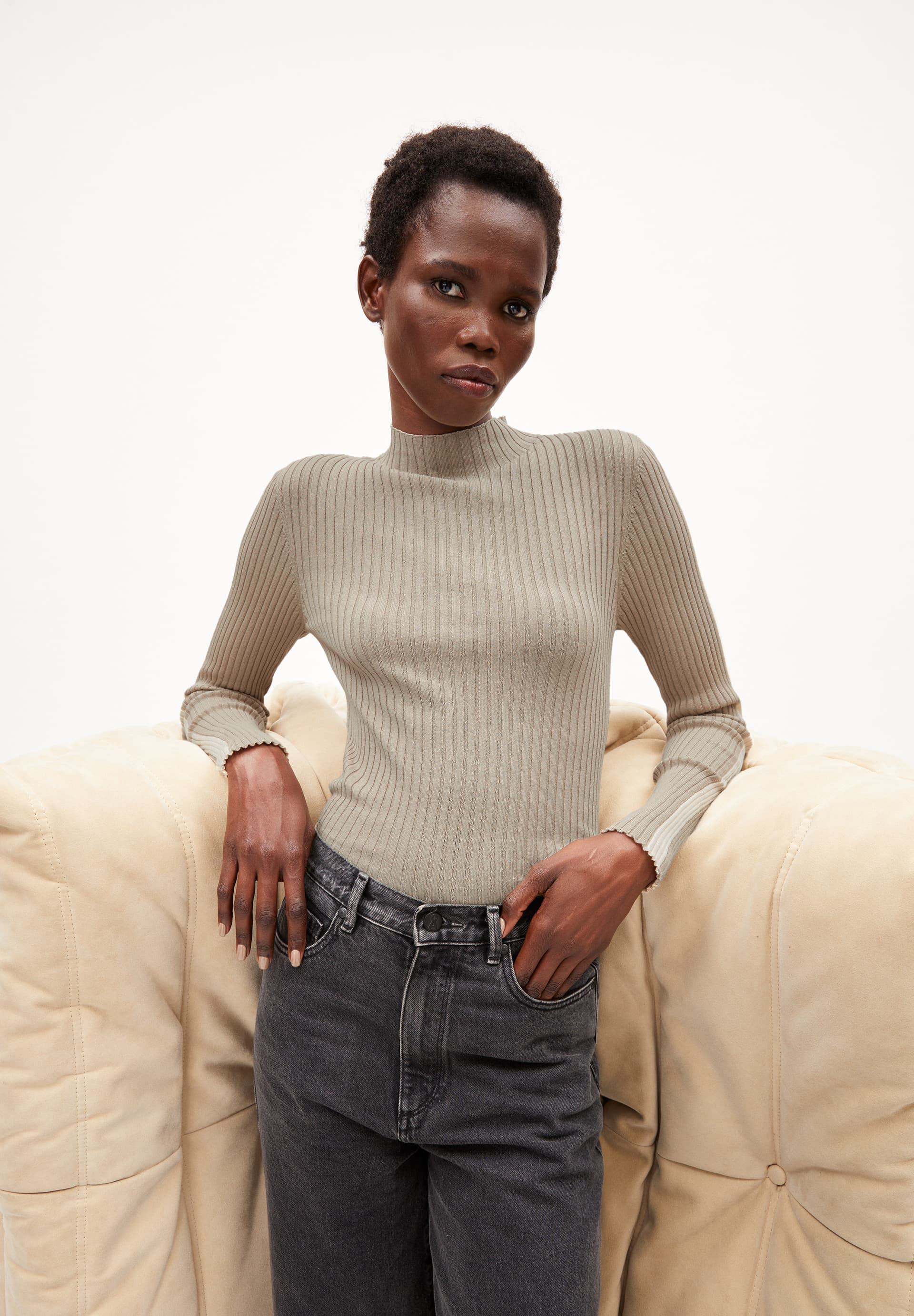 ALAANIA CLUB STRIPE Pullover Slim Fit aus Bio-Baumwolle