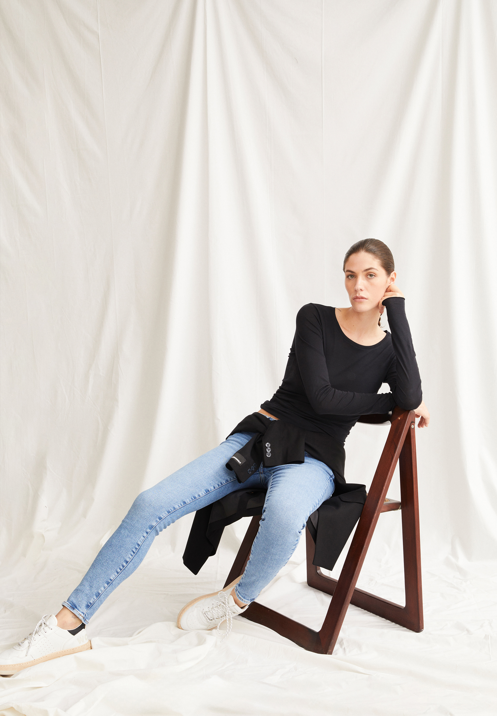 TAYNAA Jean skinny taille basse en mélange de coton biologique X-Stretch