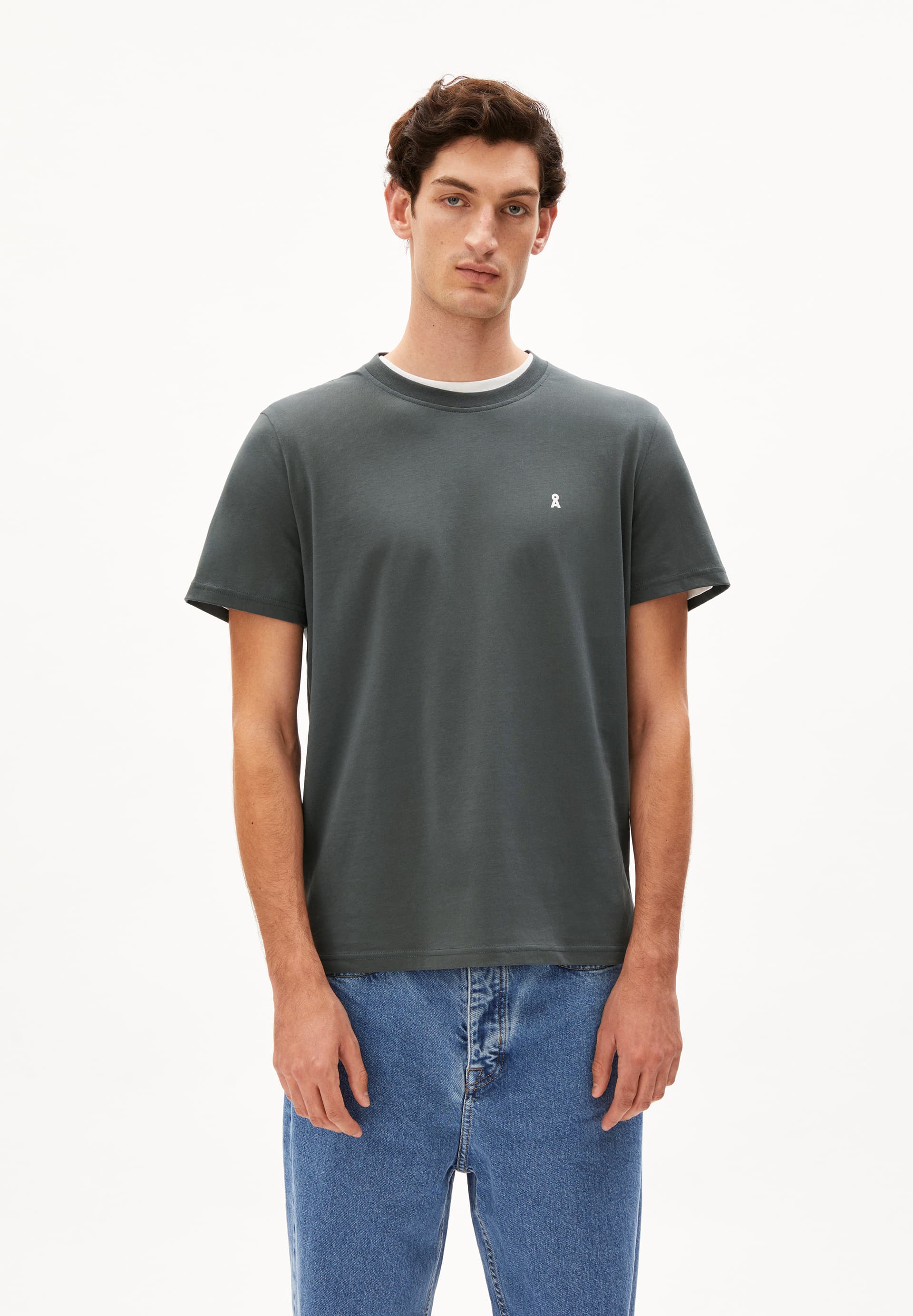 LAARON T-shirt épais coupe décontractée en coton bio