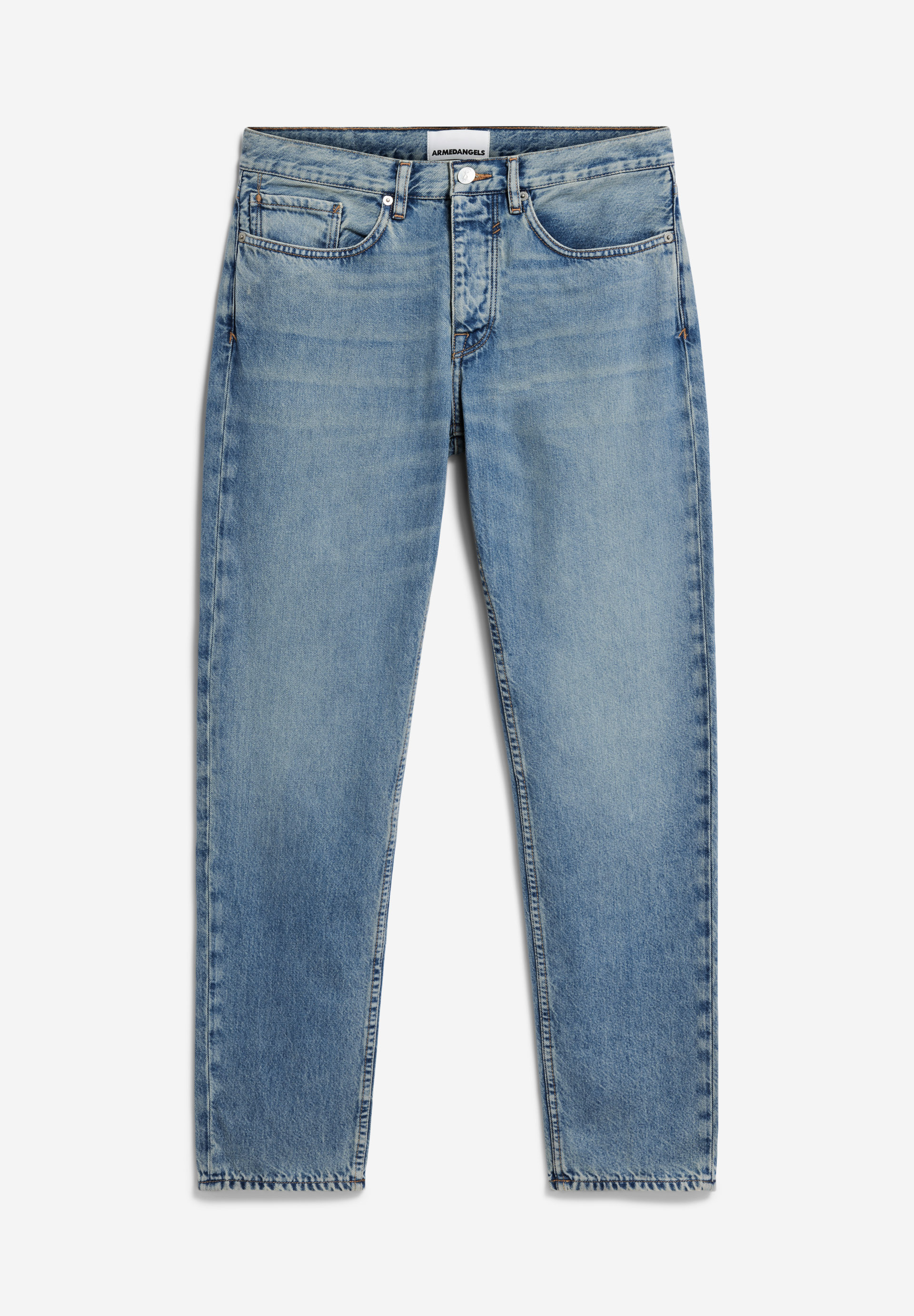 DYLAANO PREMIUM Jean jambe droite taille mi-haute en coton bio mélangé non stretch