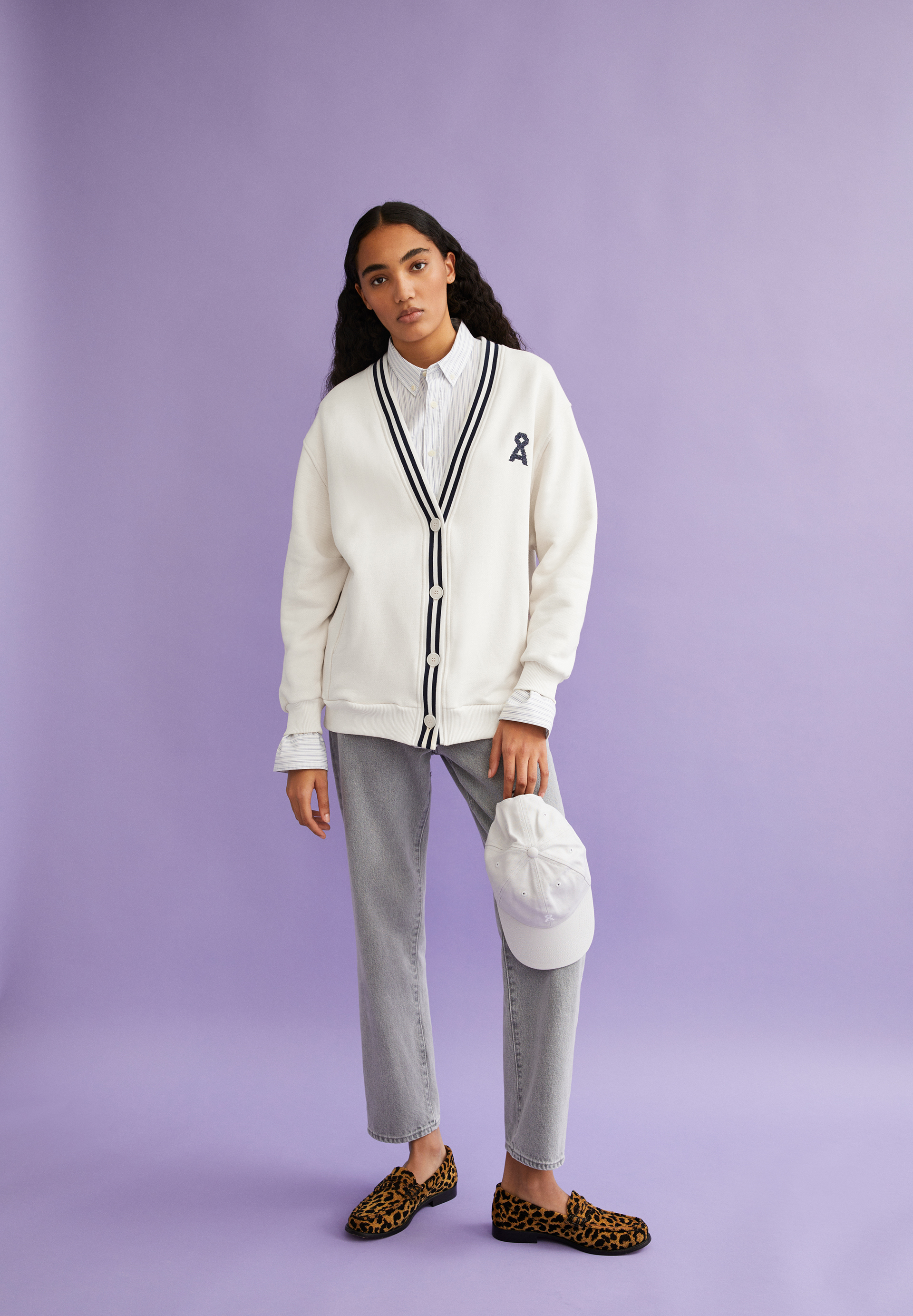 NOSARAALI Sweat Jacket Oversized Fit made of Organic Cotton