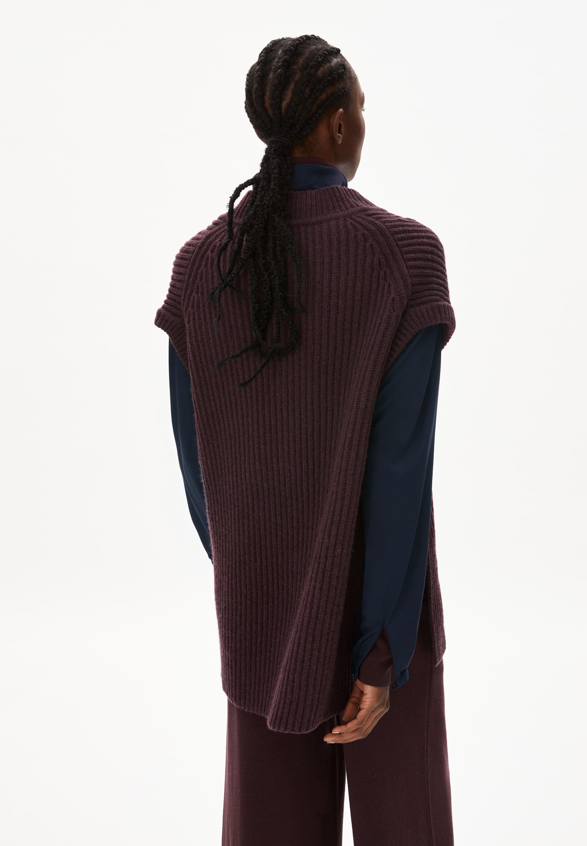 VIAA Knit Top Oversized Fit made of Organic Wool Mix