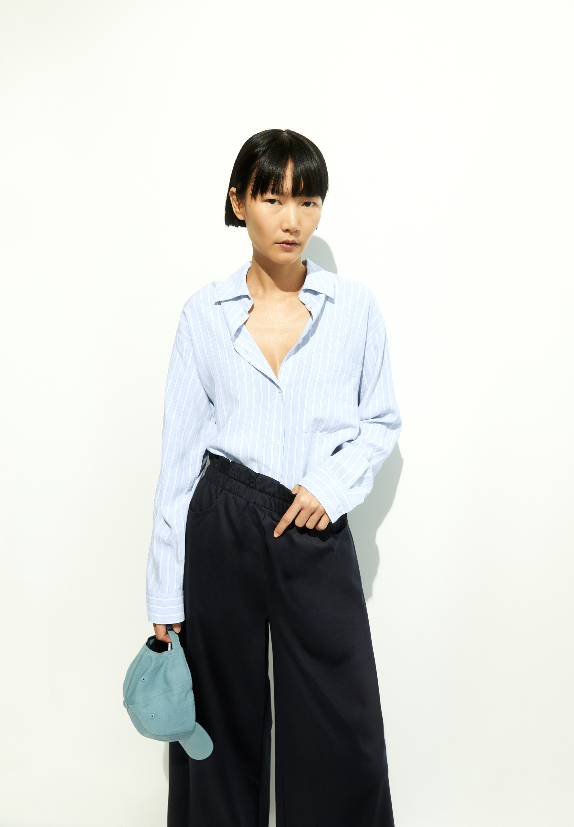 MAALGAA LINO STRIPED Blouse en lin mélangé