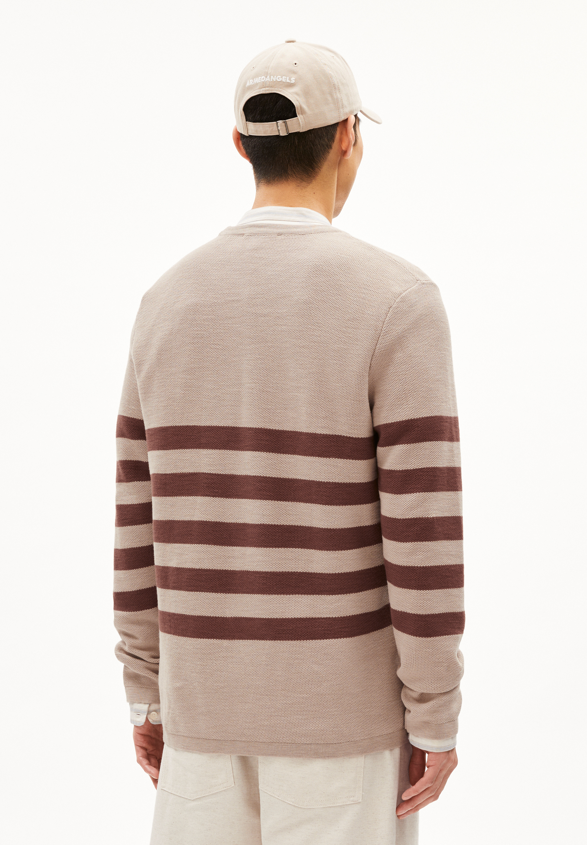 TOLAA STRIPES Pull coupe standard en coton bio