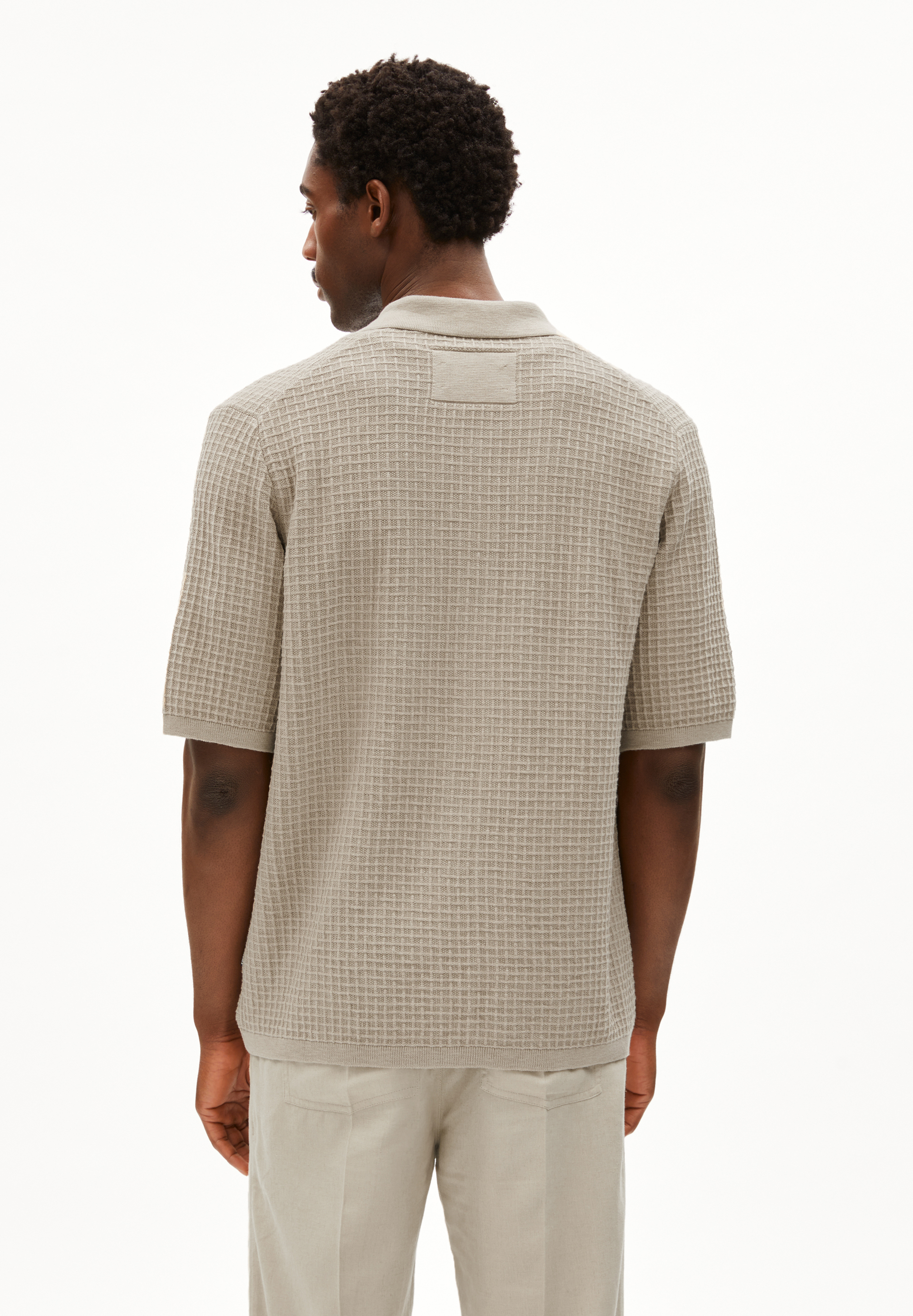 EDUAARDO Strick-Poloshirt aus Bio-Baumwolle