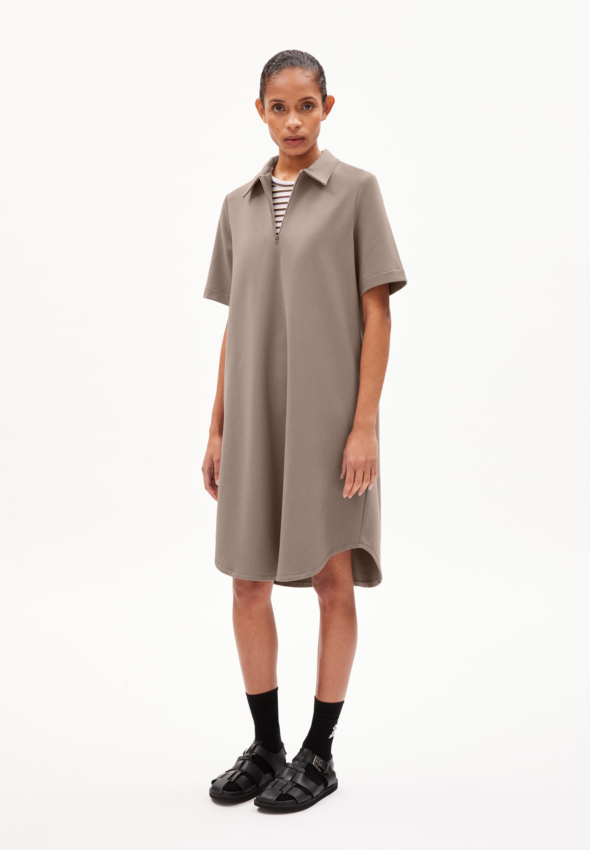 CAMILAARA Jersey Dress Loose Fit made of Organic Cotton Mix