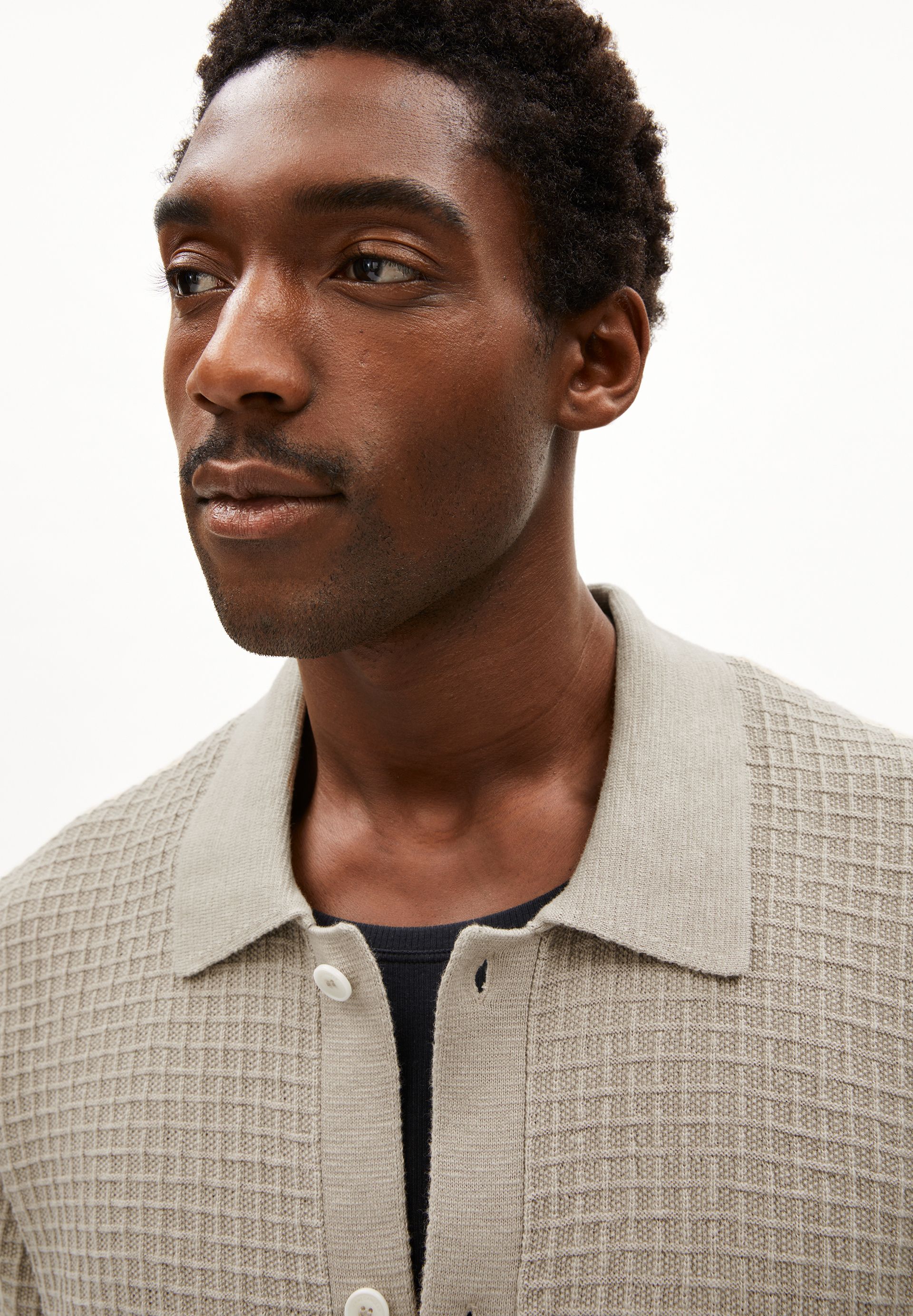 EDUAARDO Strick-Poloshirt aus Bio-Baumwolle