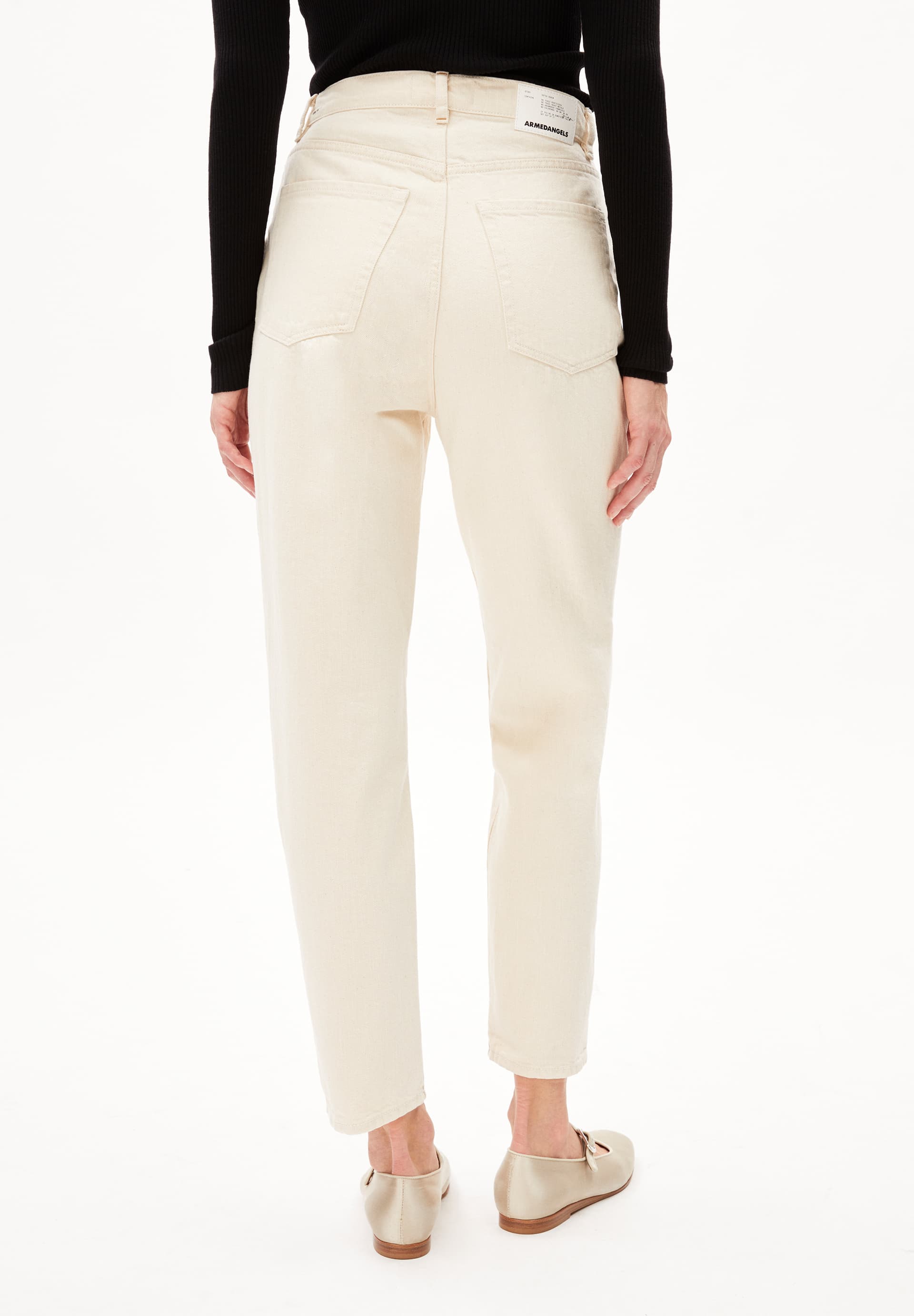 MAIRAA UNDYED Jeans Mom Fit High Waist Ankle Organic Cotton Mix Non-Stretch