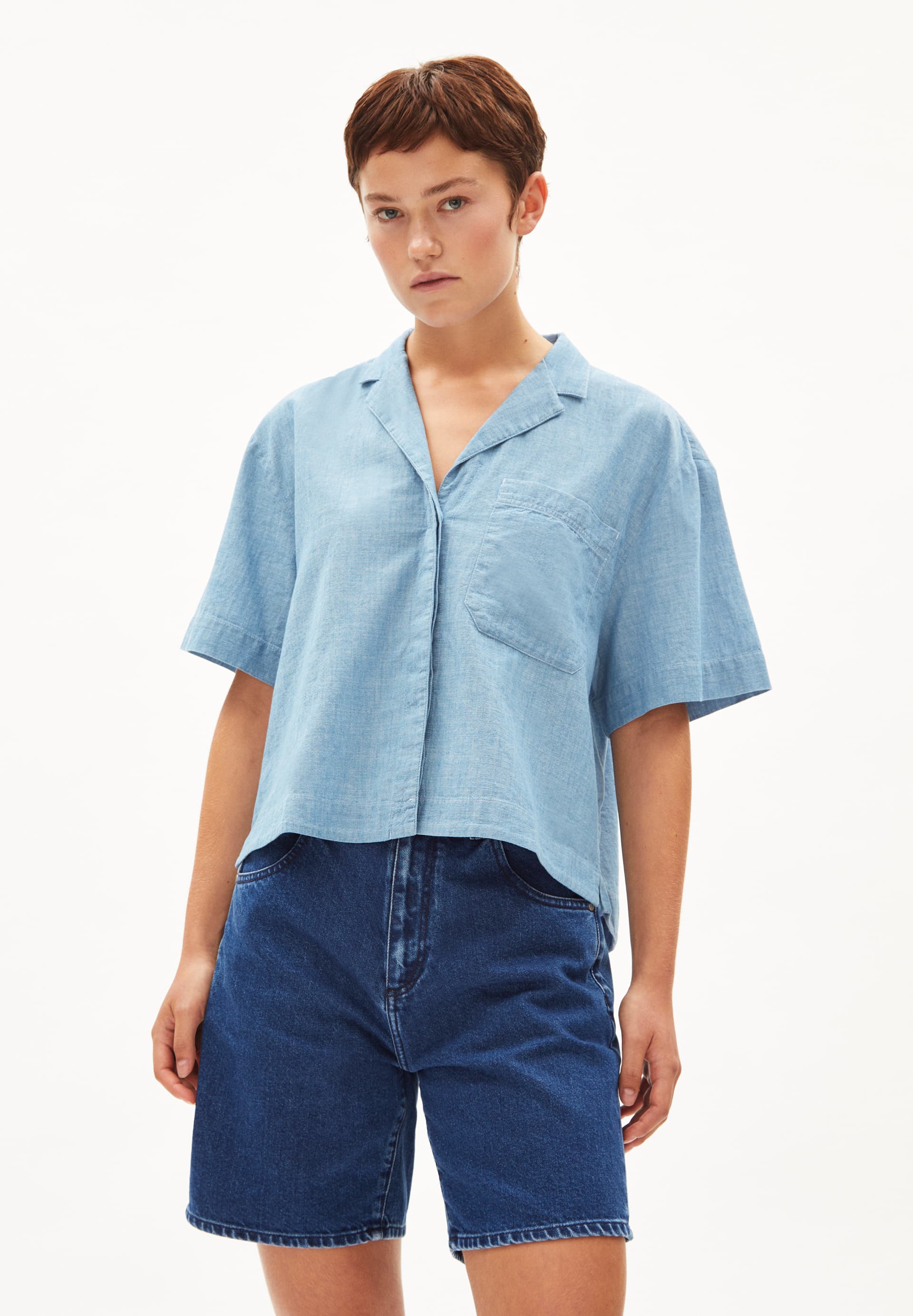 LEAANNE DNM Blouse Loose Fit made of Organic Cotton
