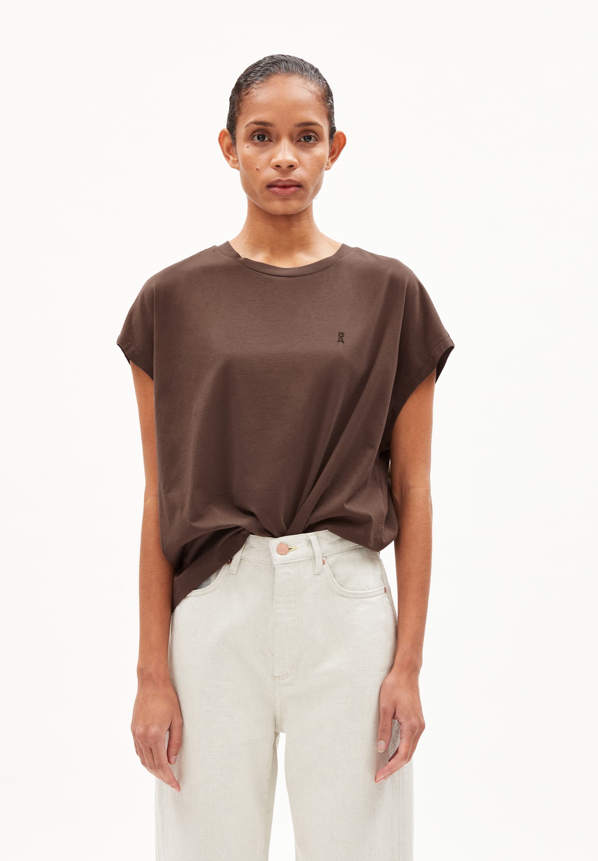 INAARA T-shirt coupe oversize en coton bio