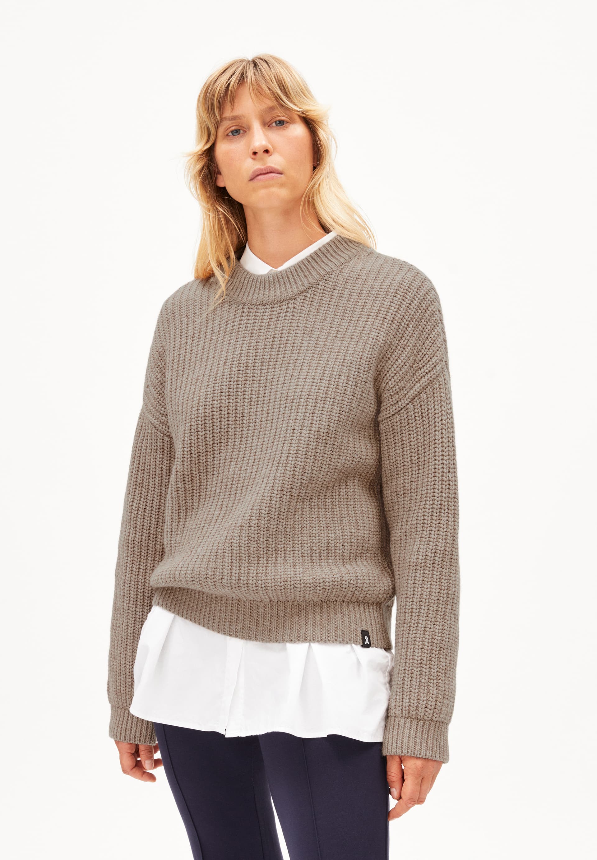MIYAAR SOLID Sweater made of Organic Wool Mix