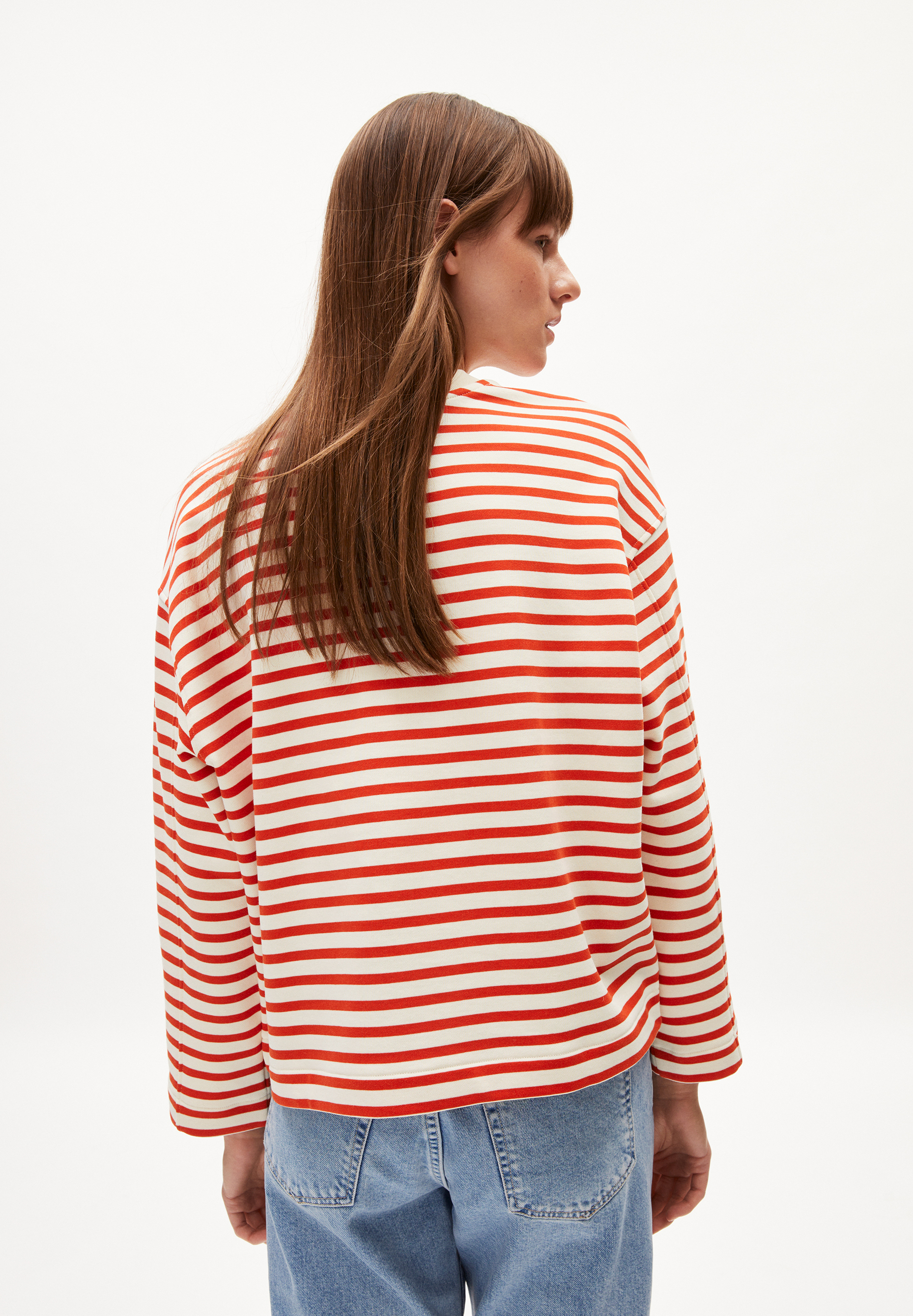FRANKAA MAARLEN STRIPE Sweatshirt Oversized Fit aus Bio-Baumwolle