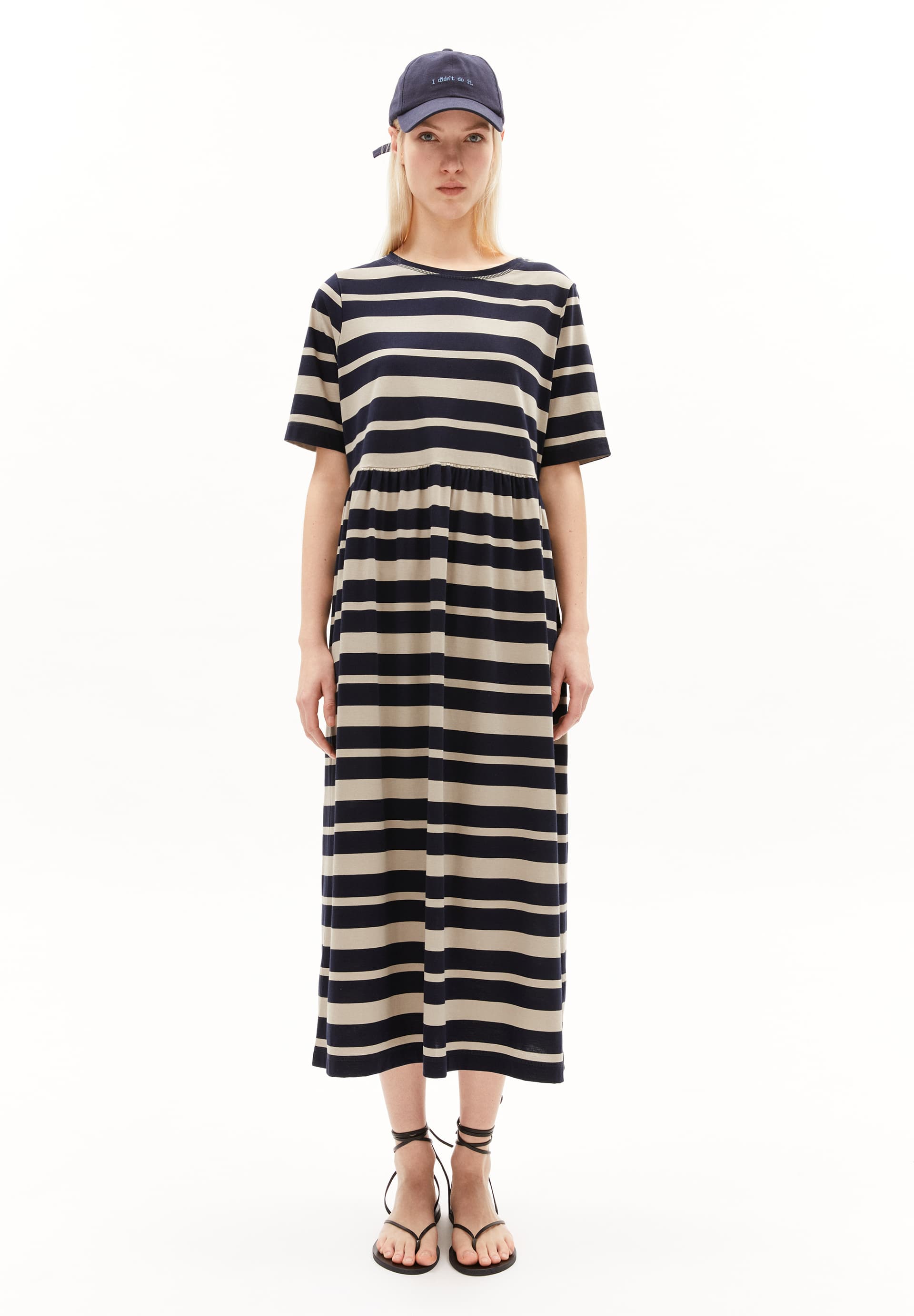 TAAKYRA BLOCK STRIPES Jersey Dress Loose Fit made of Organic Cotton