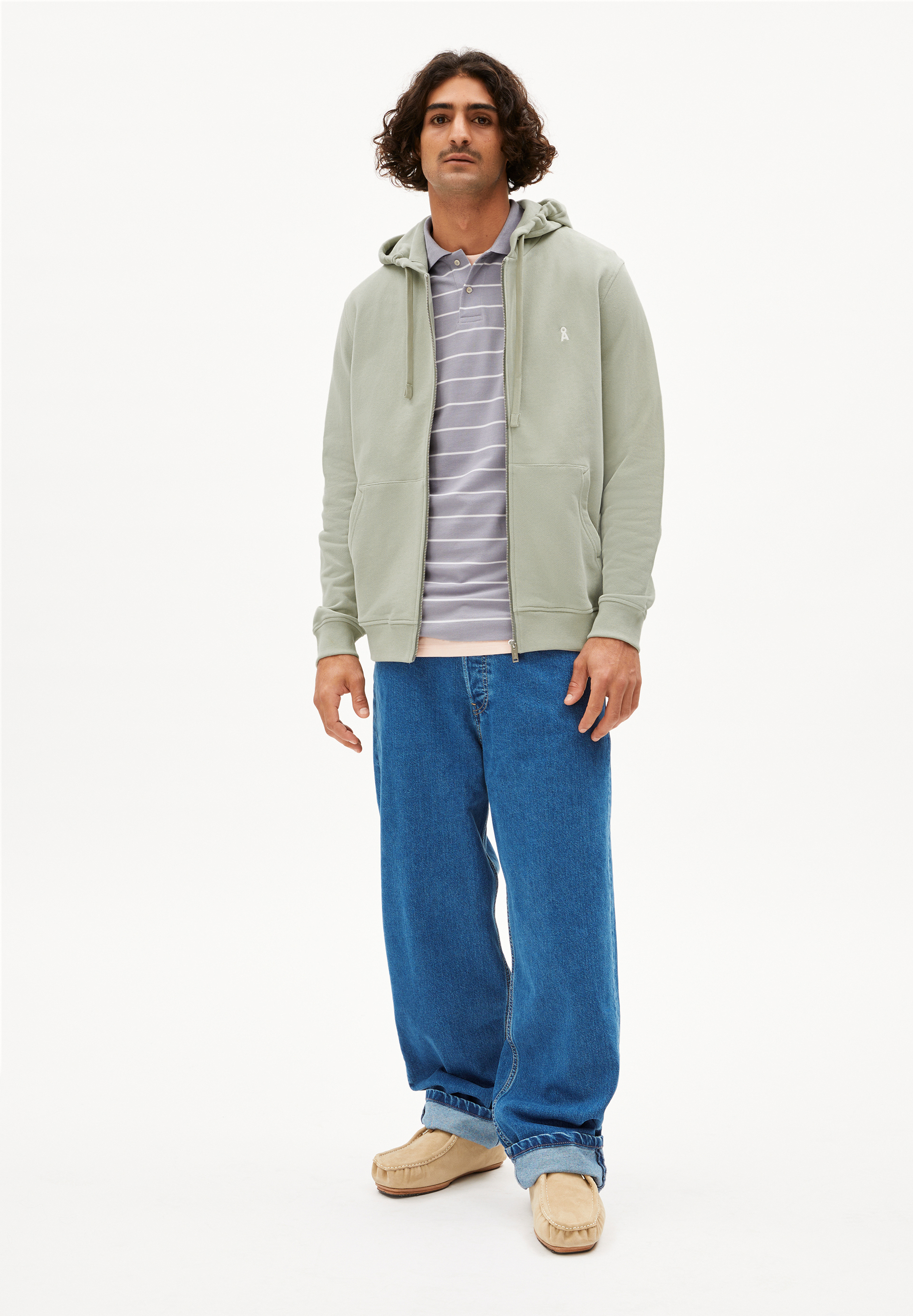 SAROMIAAN COMFORT Sweat Jacket made of Organic Cotton Mix