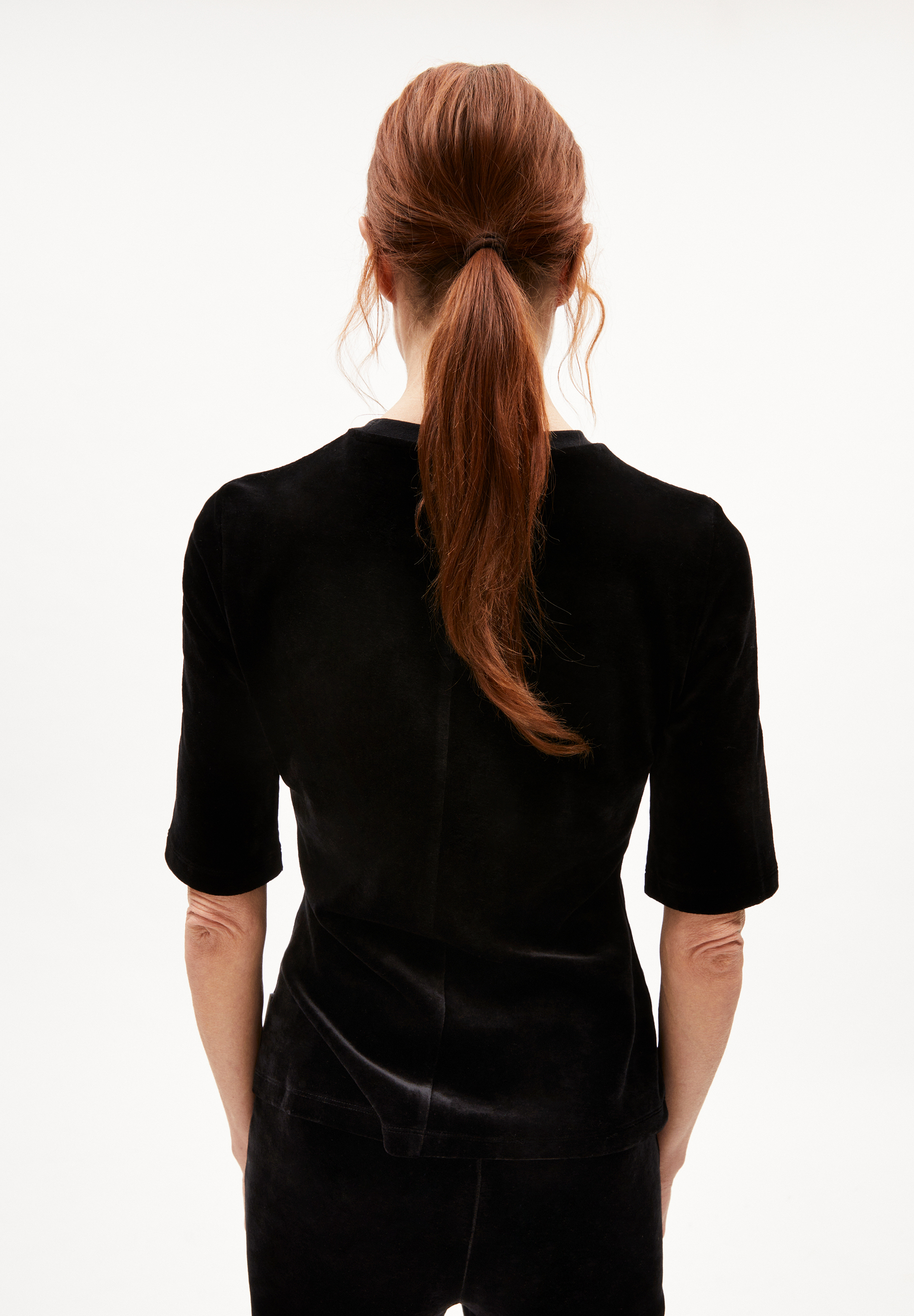 TRASLARAA T-shirt coupe ajustée en velours